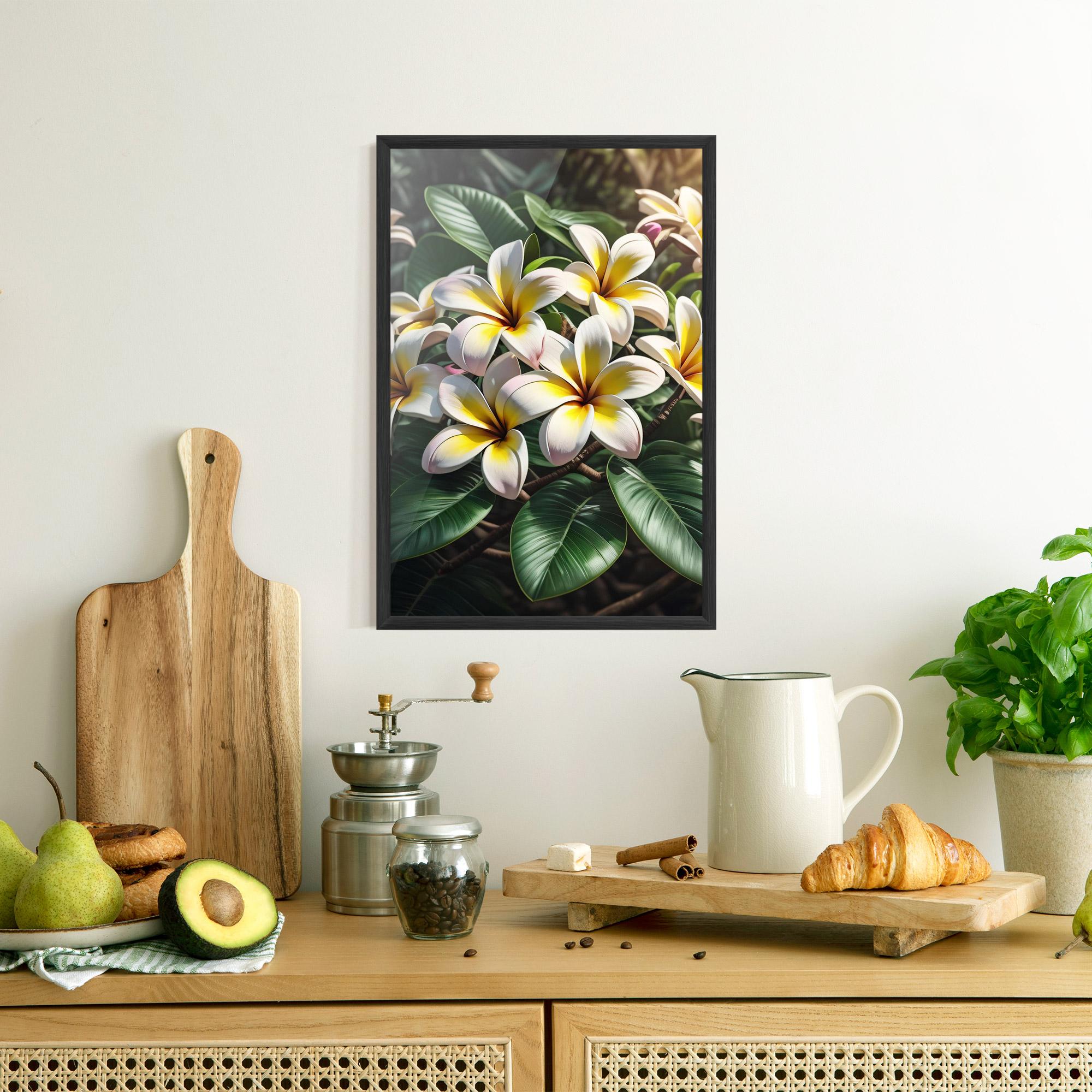 Poster Înrămat Exotic White Yellow mockup 8