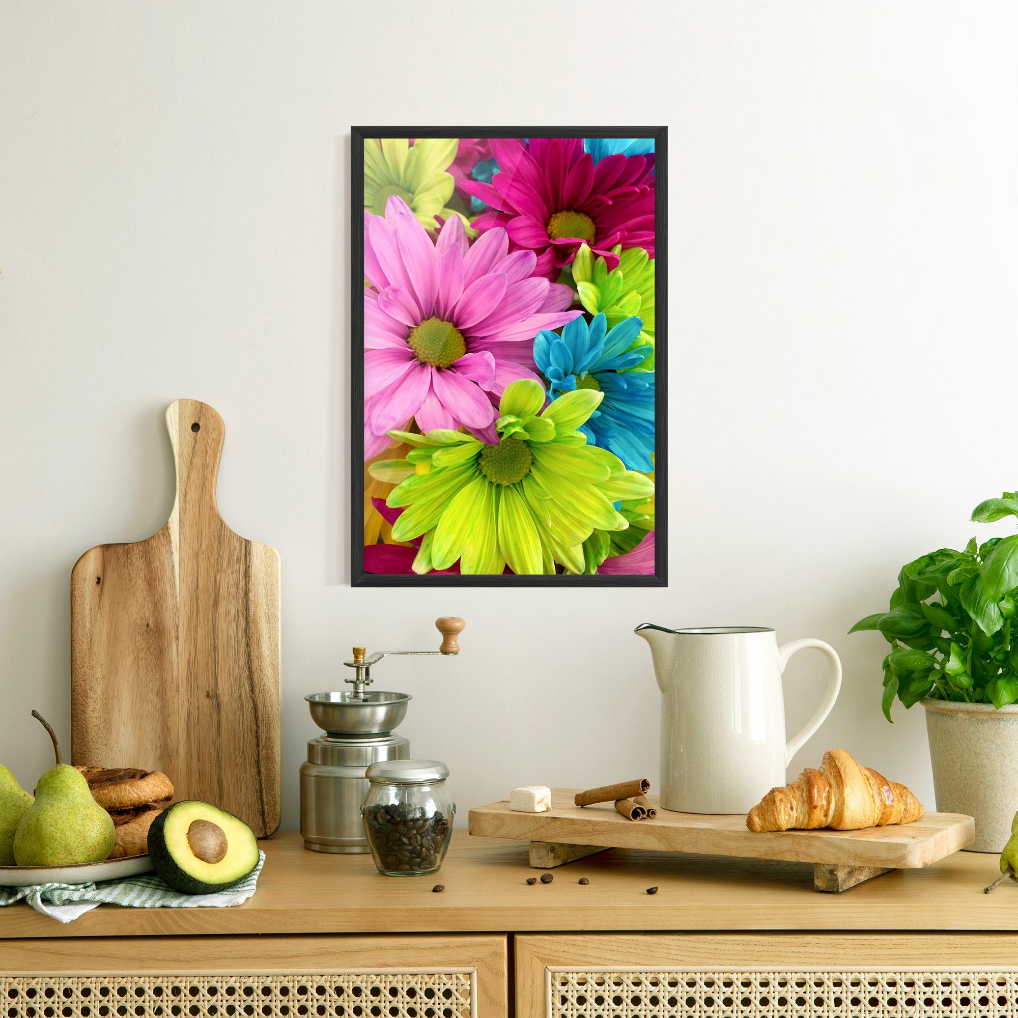 Poster Înrămat Three Shades Of Flower mockup 8