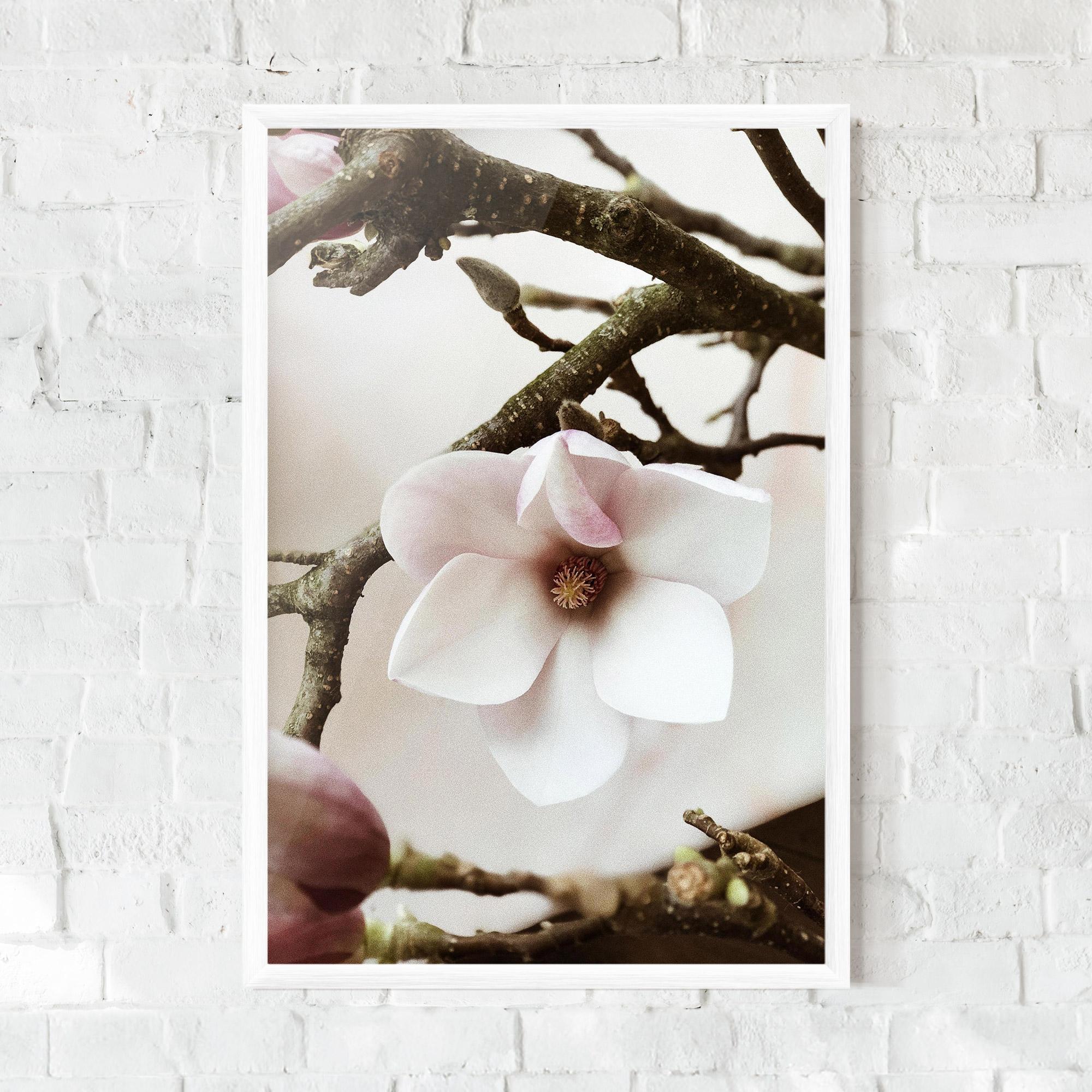 Poster Înrămat White Flower Tree mockup 0