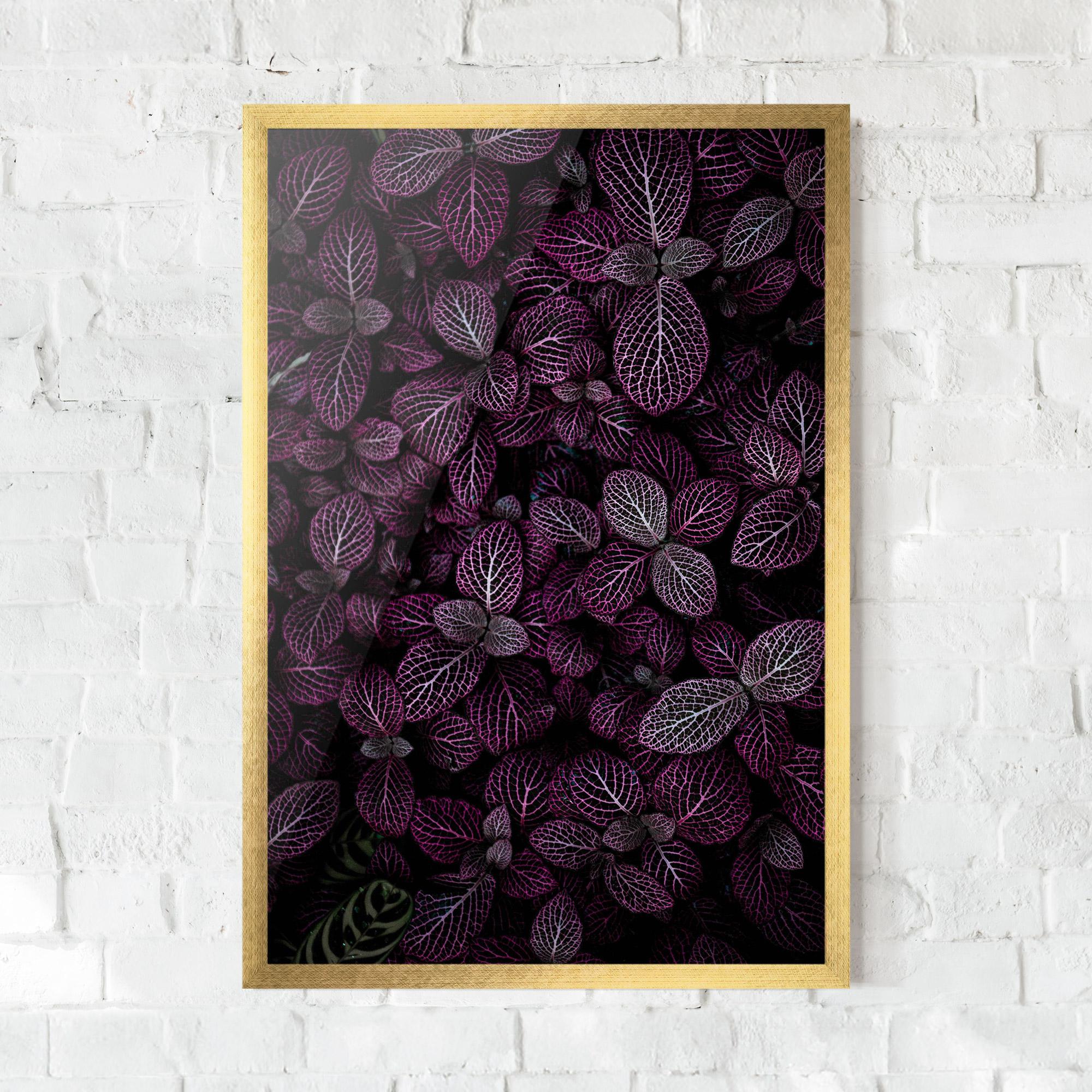 Poster Înrămat Purple Leaves mockup 0