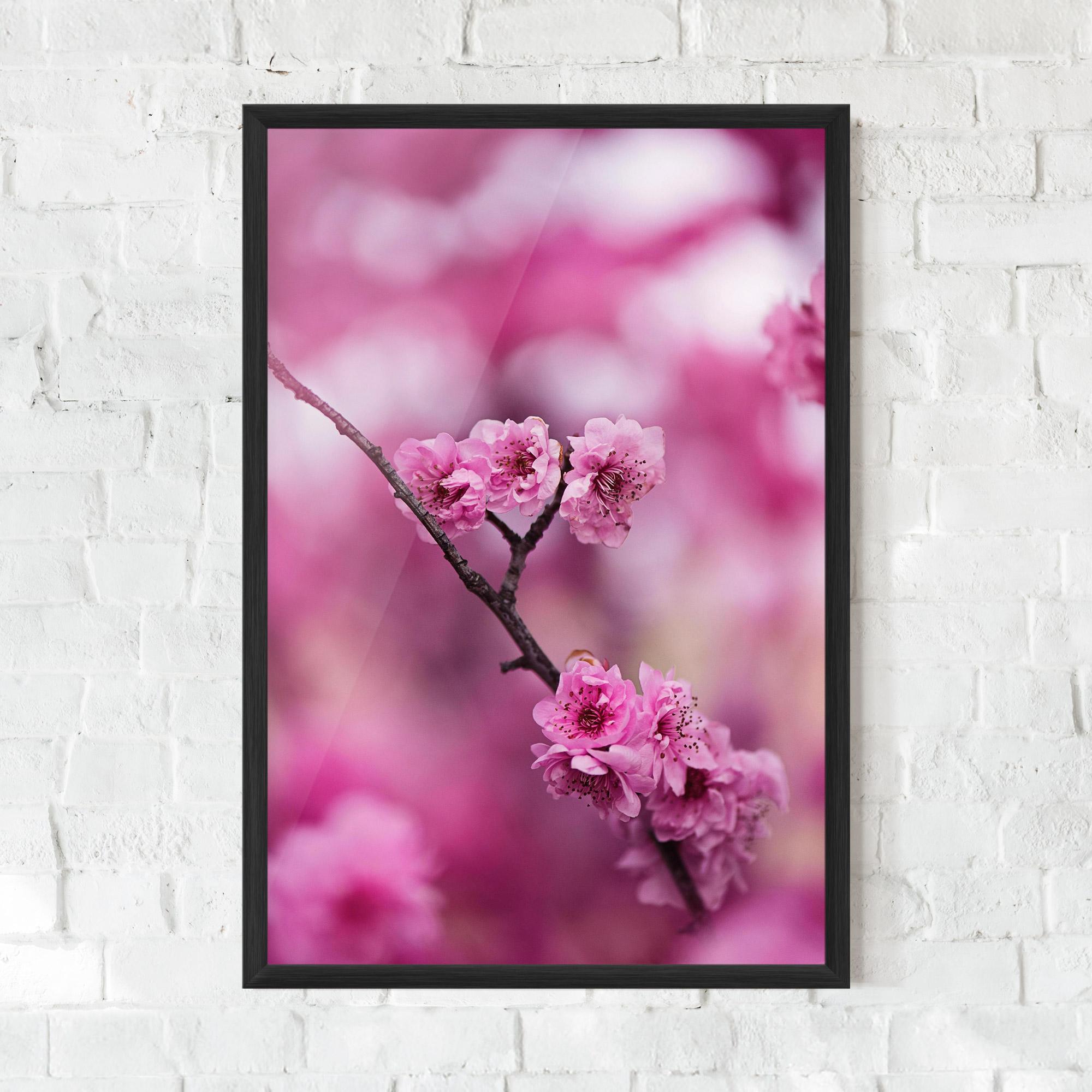 Poster Înrămat Pink Flower Tree mockup 0