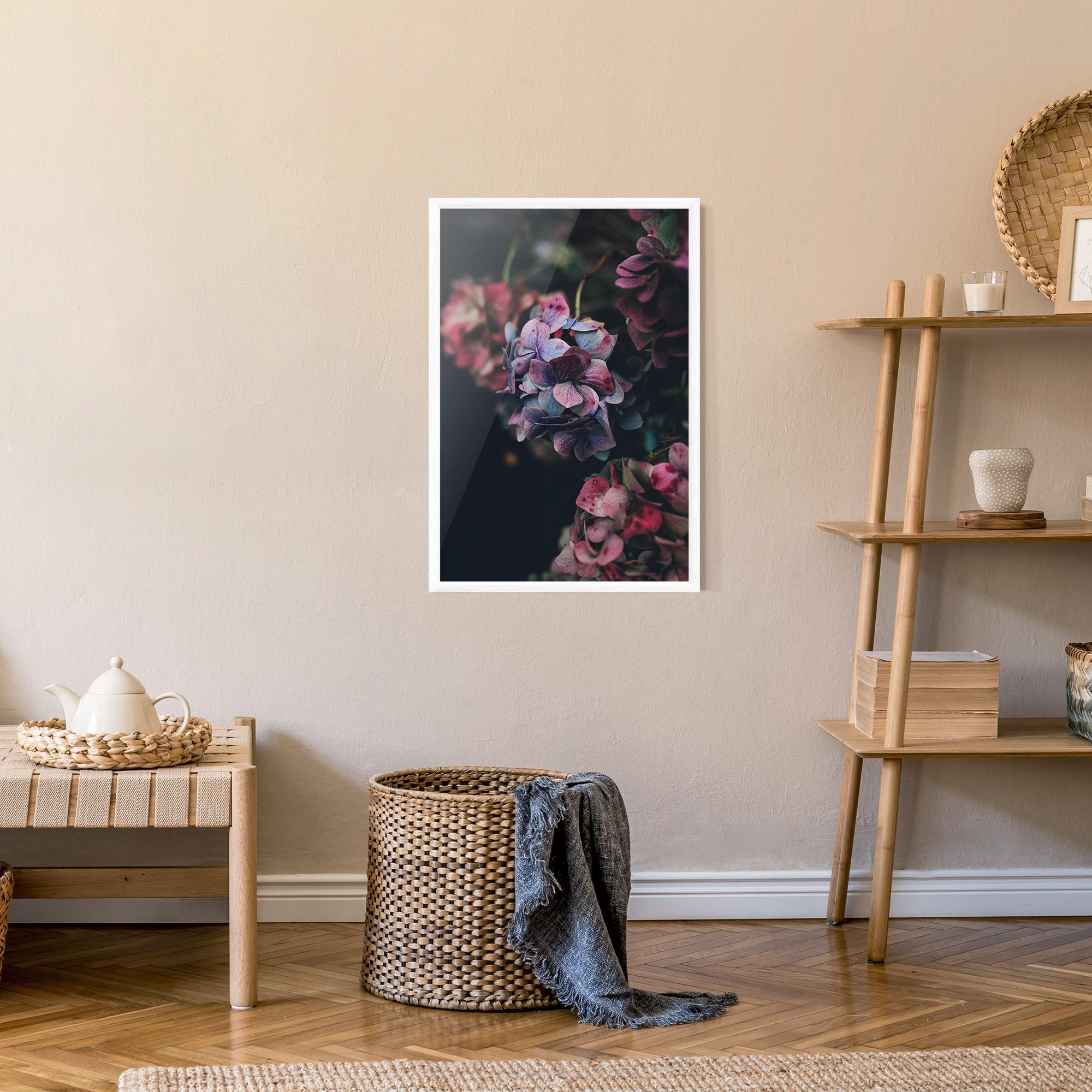 Poster Înrămat Red Pink Flower mockup 9