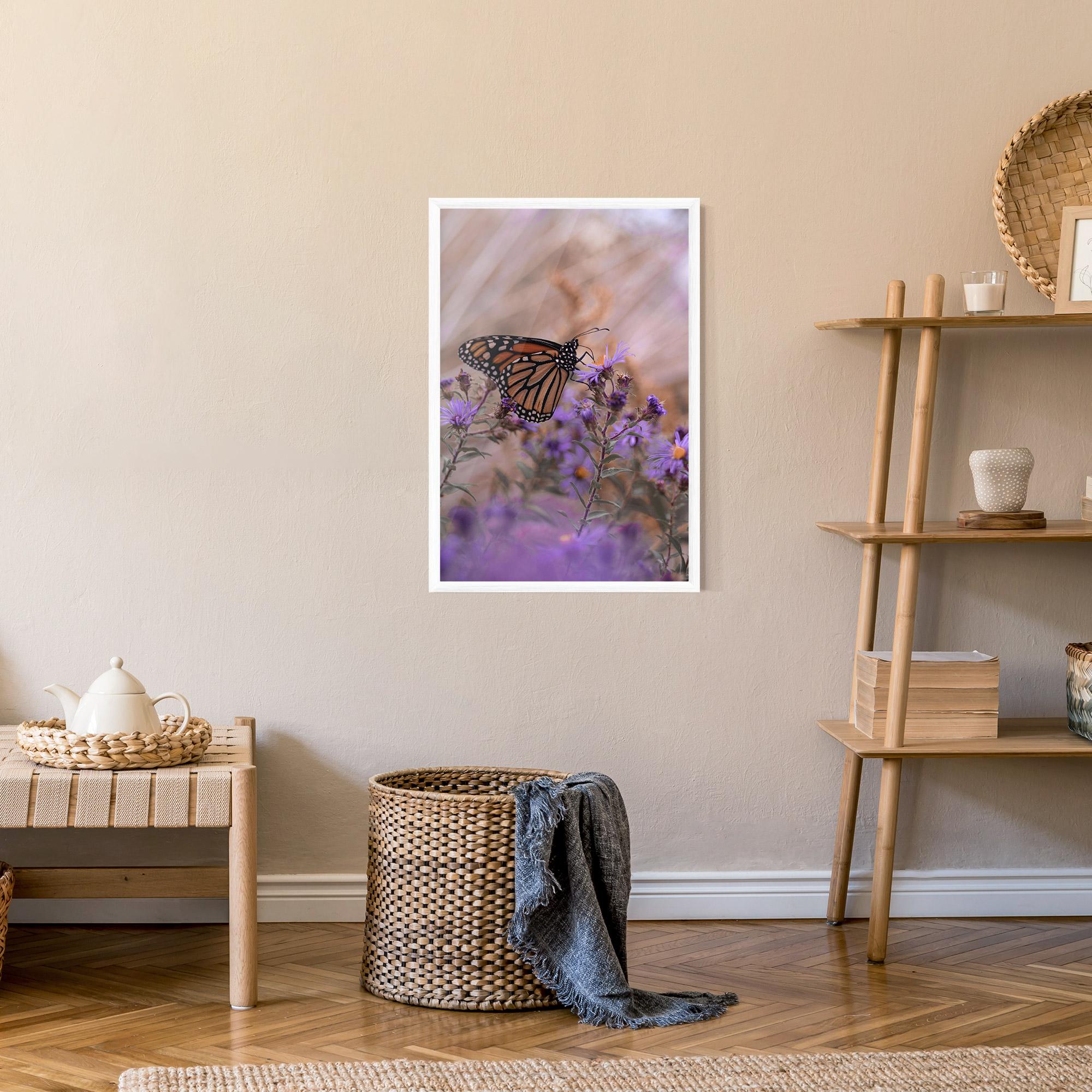 Poster Înrămat Wild Plant Butterfly mockup 9