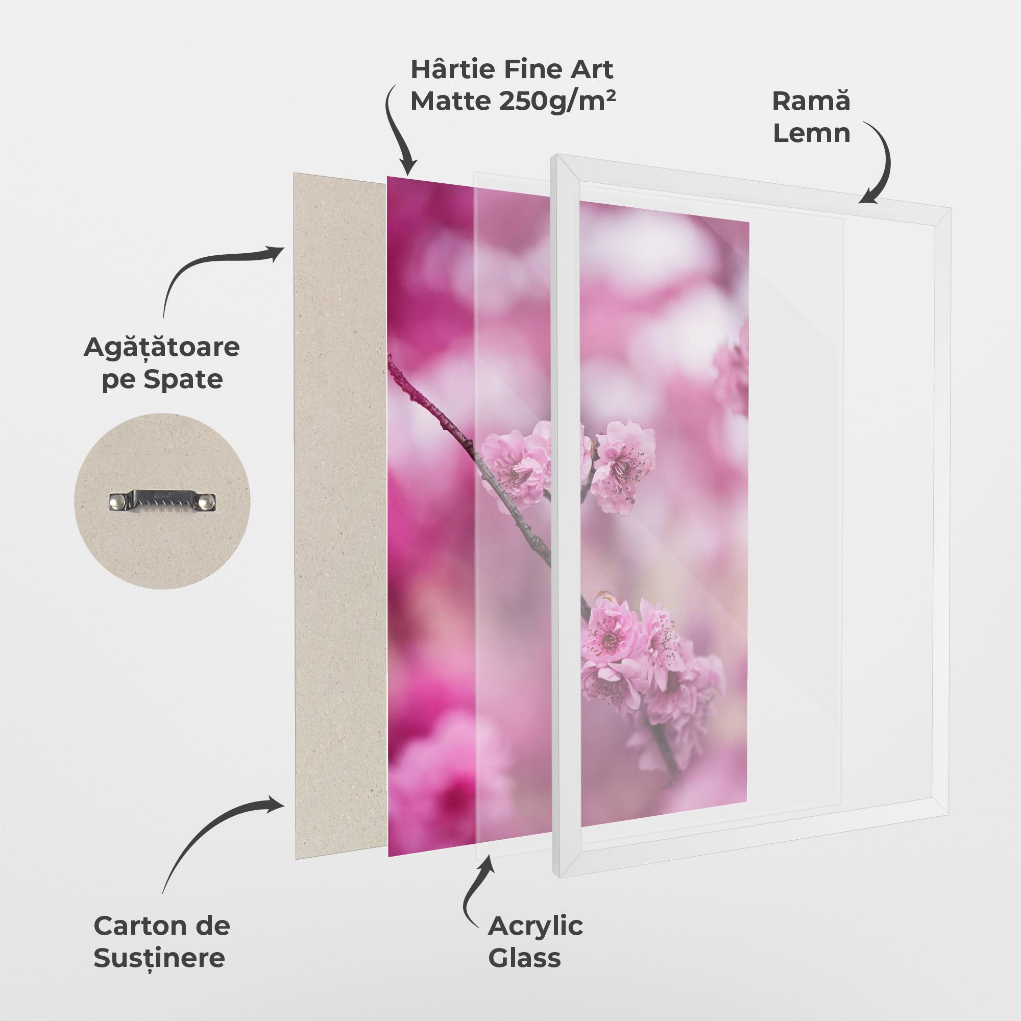 Poster Înrămat Pink Flower Tree mockup 1