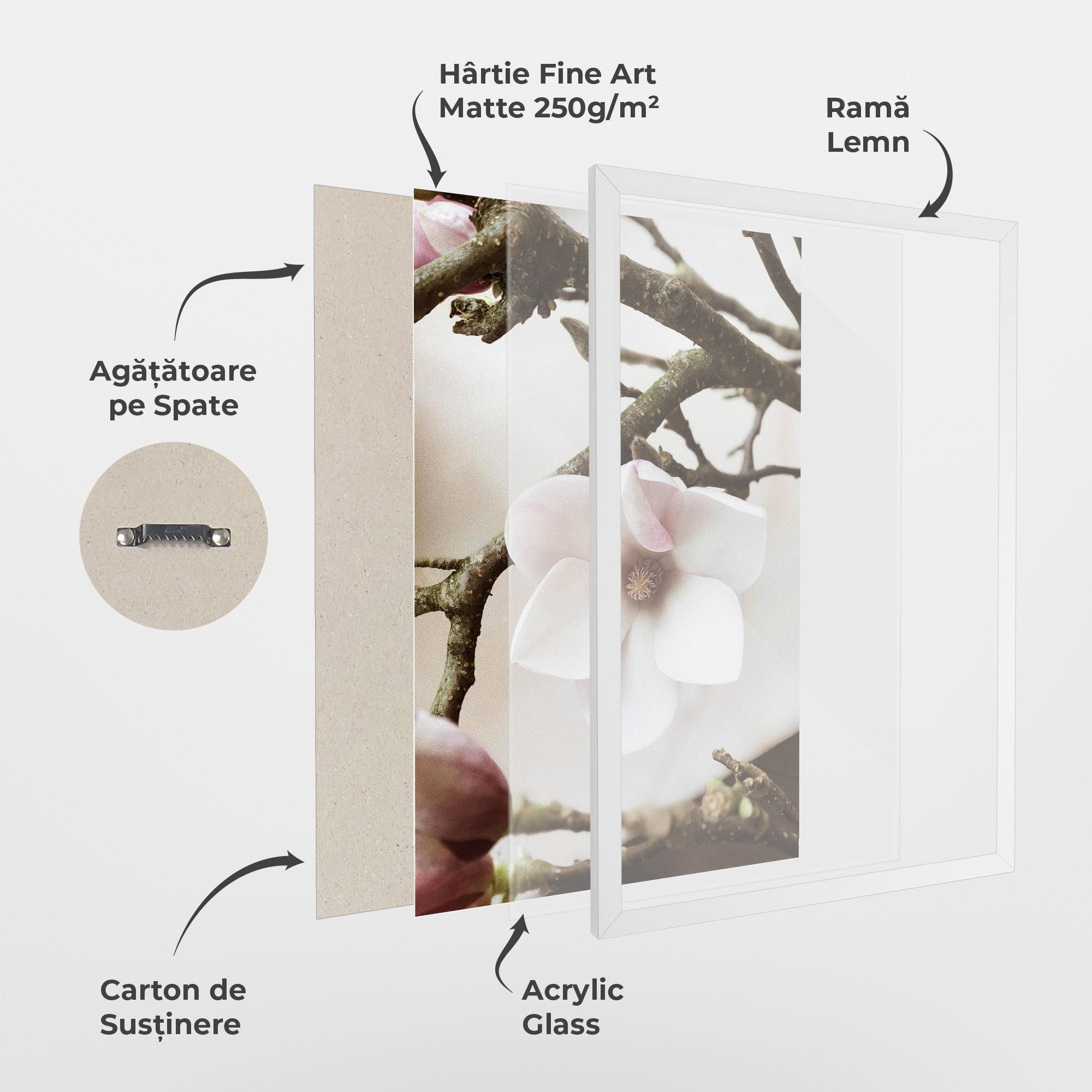 Poster Înrămat White Flower Tree mockup 1