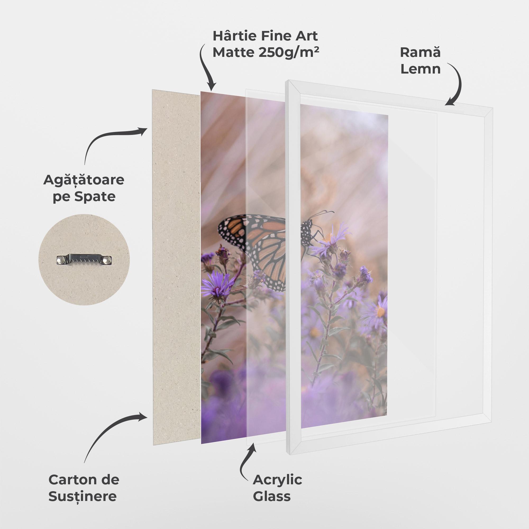 Poster Înrămat Wild Plant Butterfly mockup 1