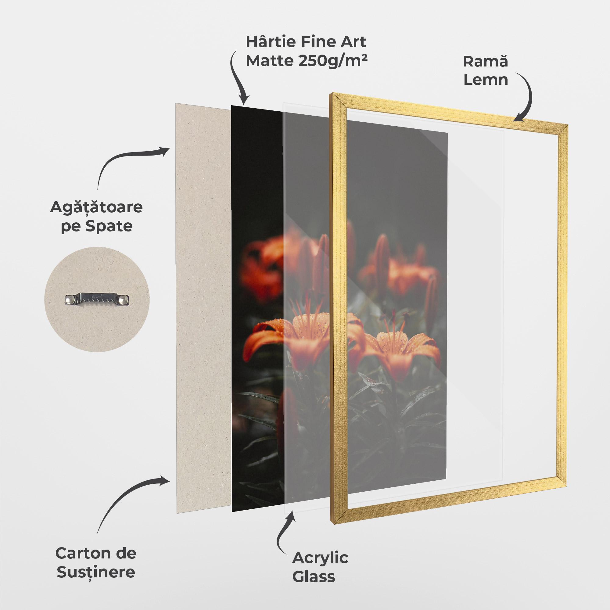 Poster Înrămat Dreamy Wild Flower mockup 1