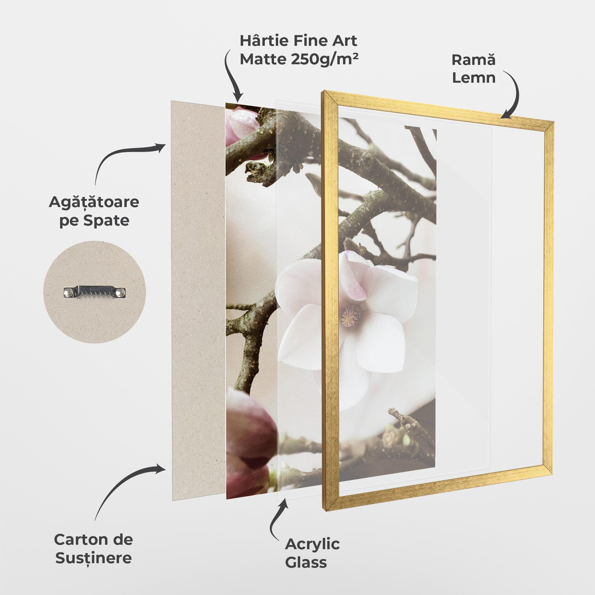 Poster Înrămat White Flower Tree mockup 1