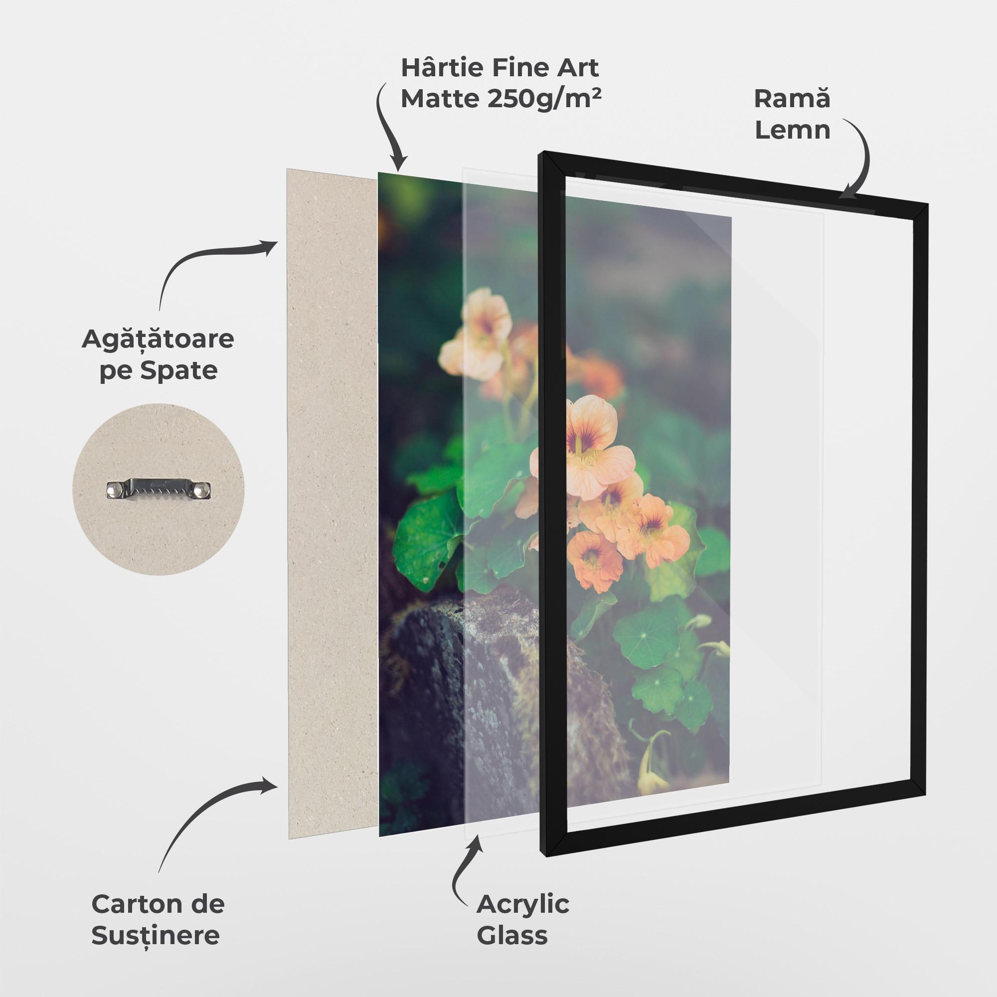 Poster Înrămat Small Pink Flowers mockup 1