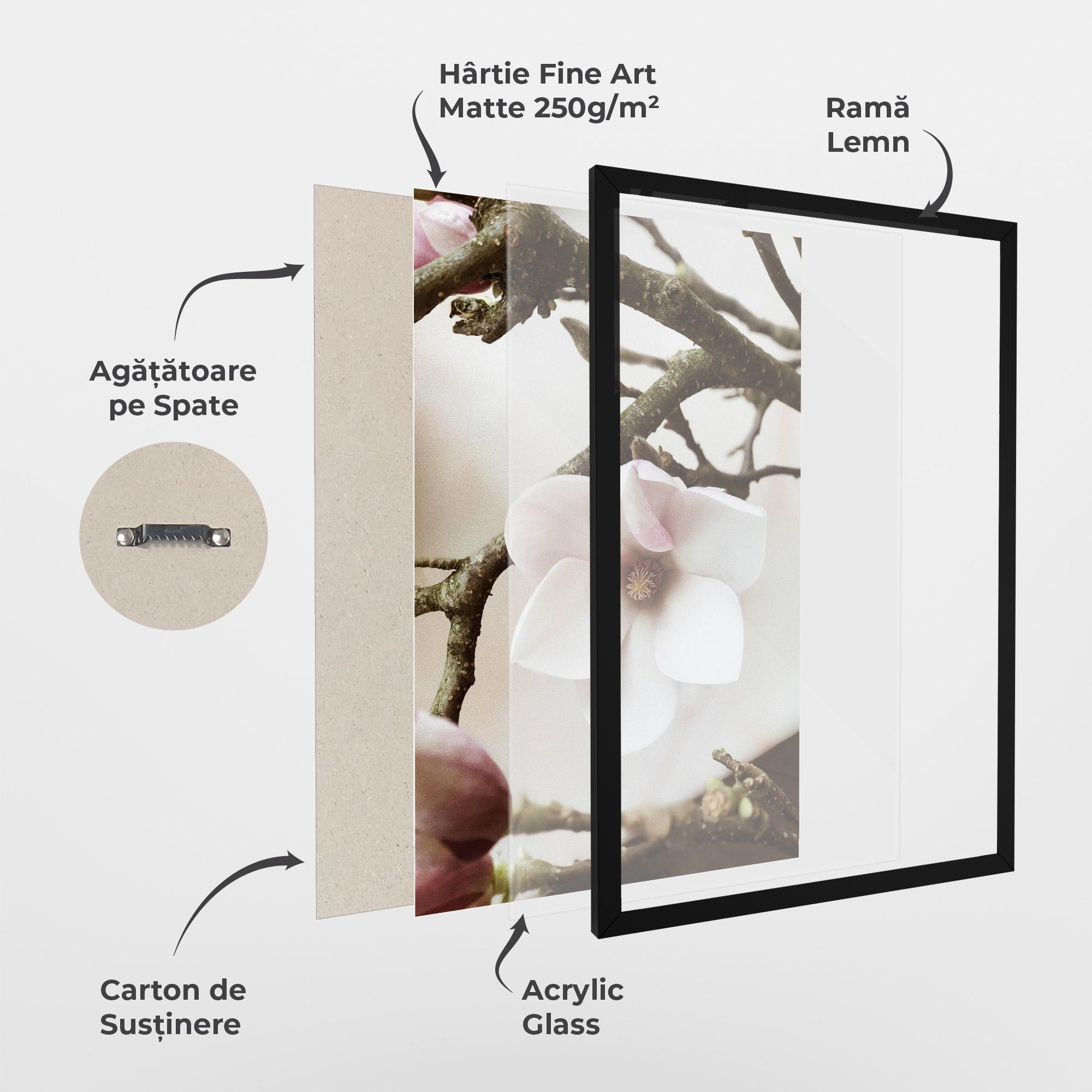 Poster Înrămat White Flower Tree mockup 1