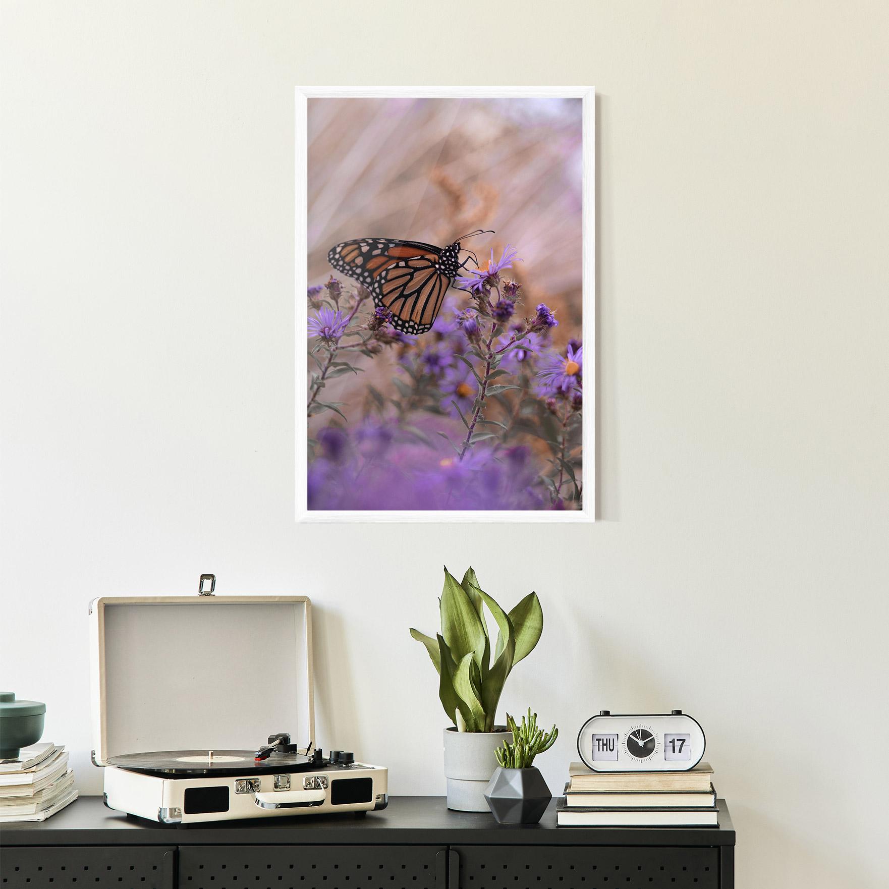 Poster Înrămat Wild Plant Butterfly mockup 2