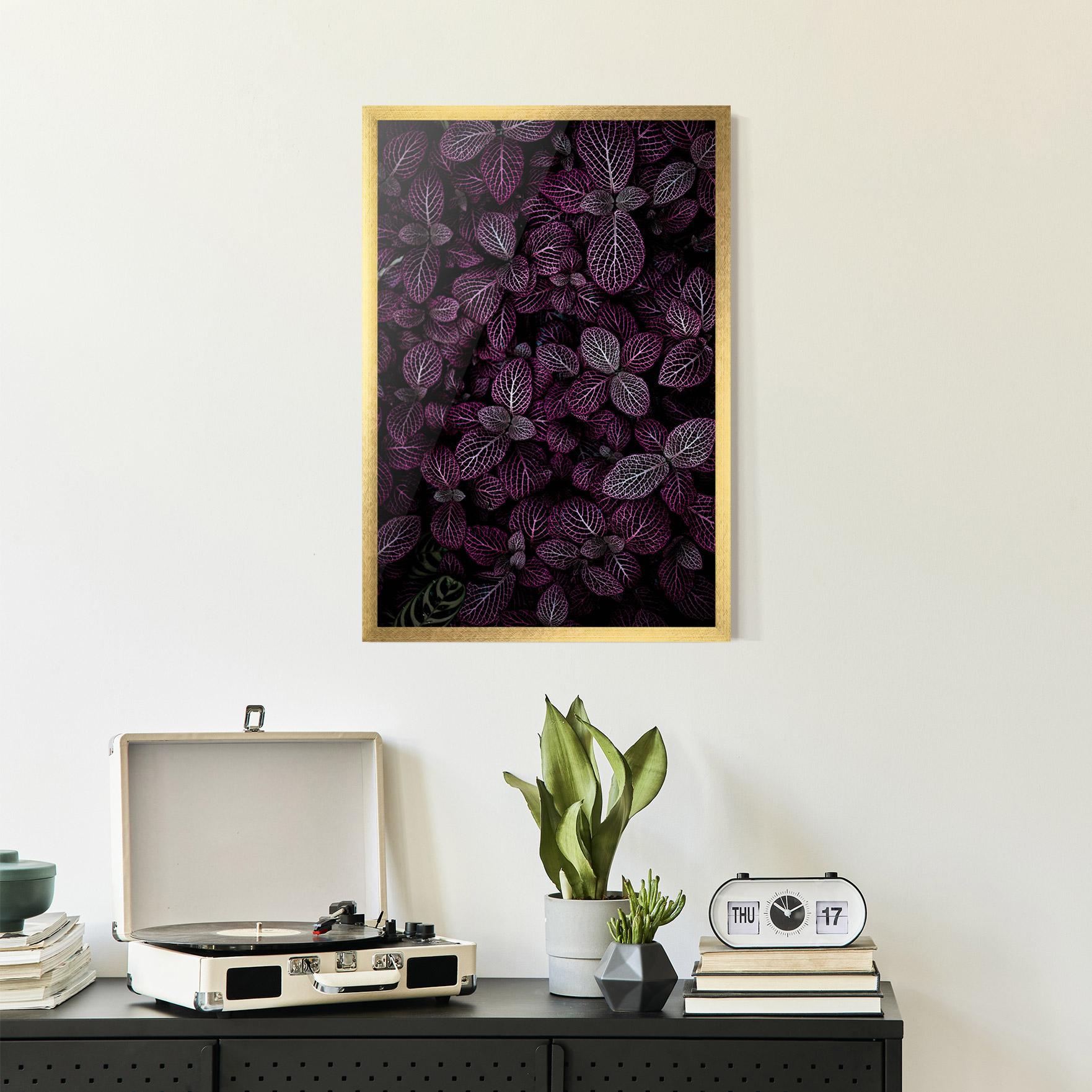 Poster Înrămat Purple Leaves mockup 2