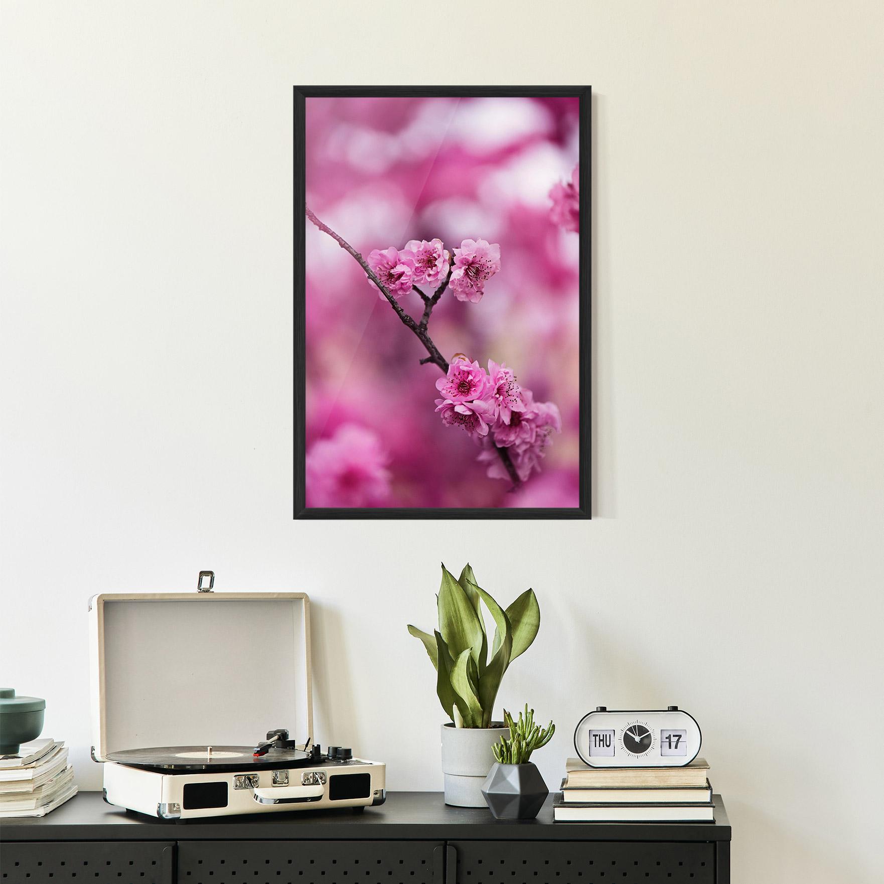 Poster Înrămat Pink Flower Tree mockup 2