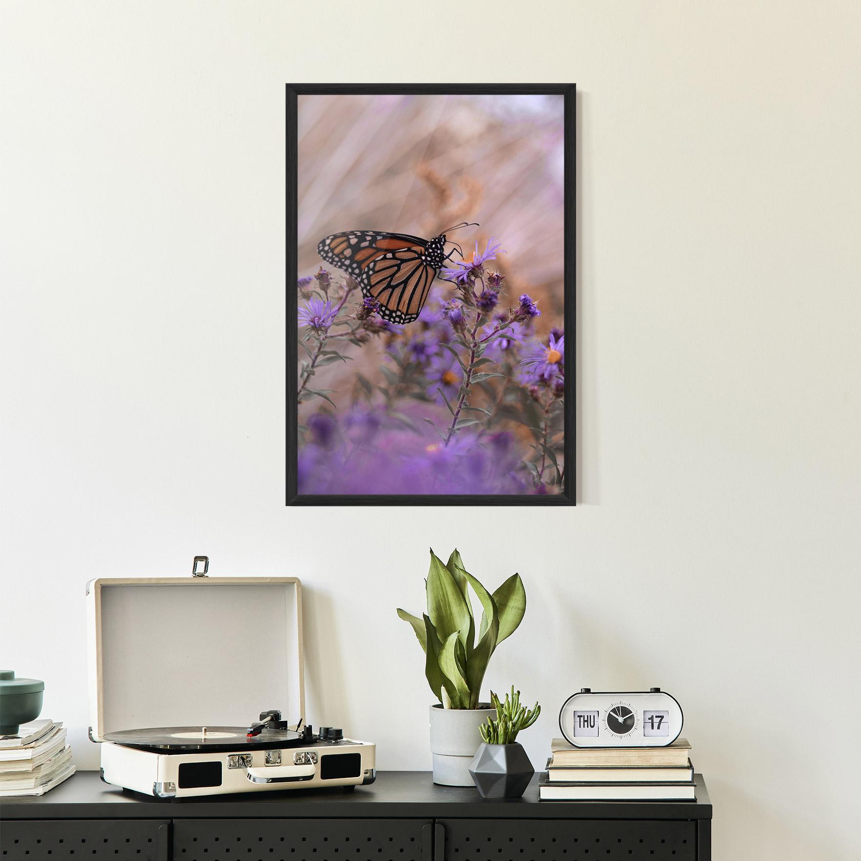 Poster Înrămat Wild Plant Butterfly mockup 2