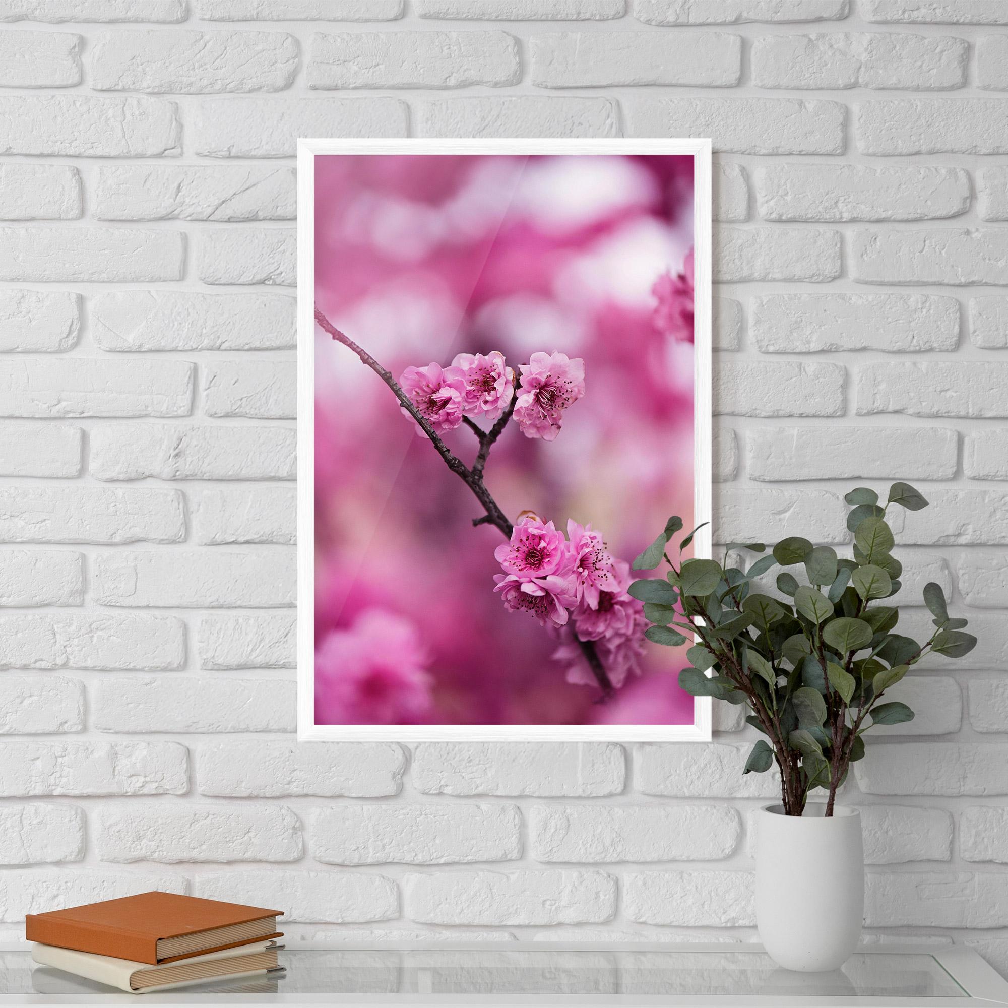 Poster Înrămat Pink Flower Tree mockup 5