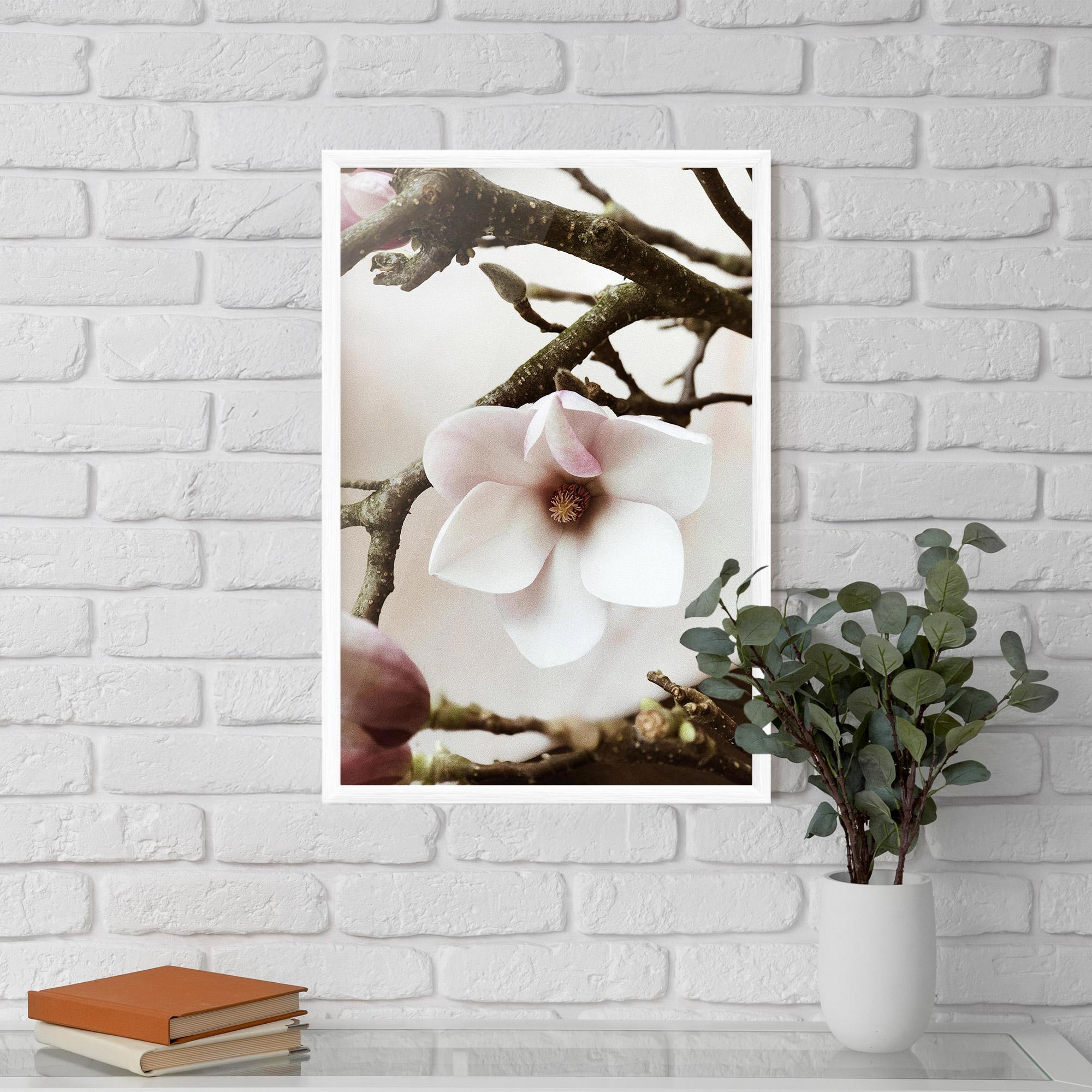 Poster Înrămat White Flower Tree mockup 5