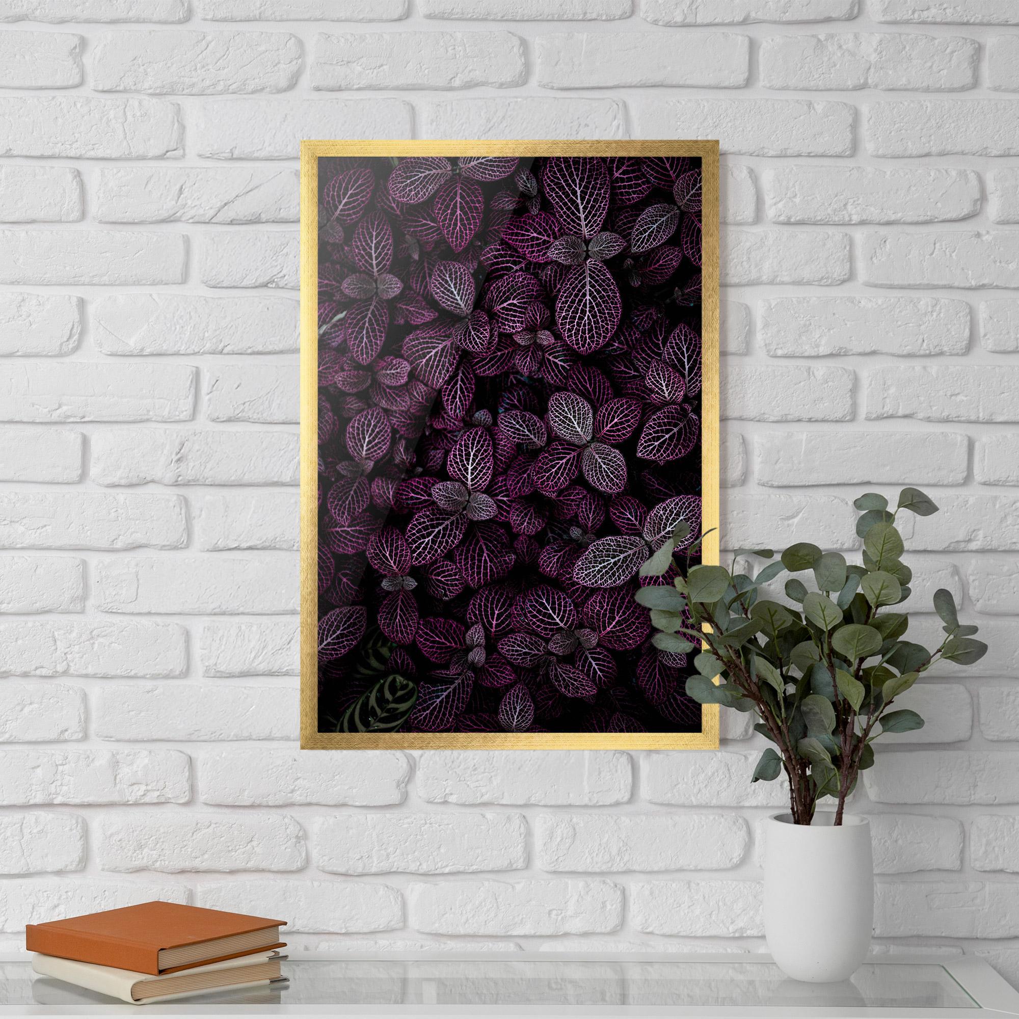 Poster Înrămat Purple Leaves mockup 5