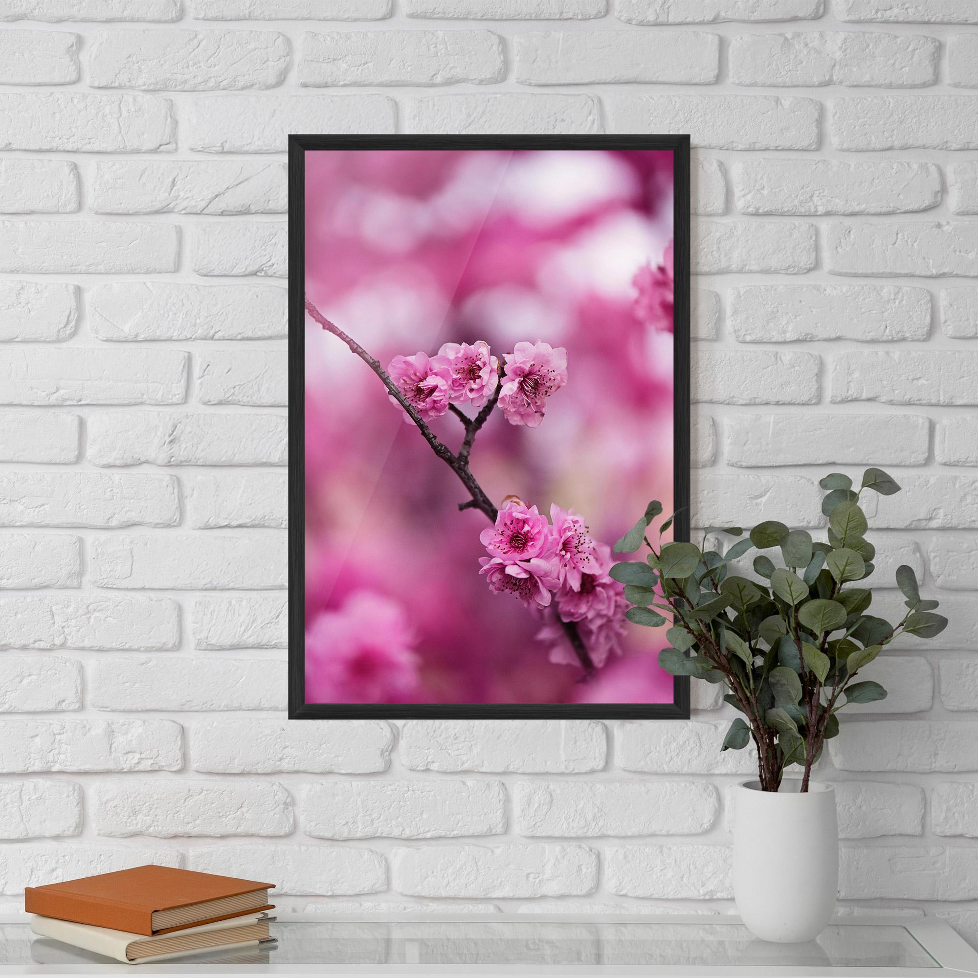 Poster Înrămat Pink Flower Tree mockup 5