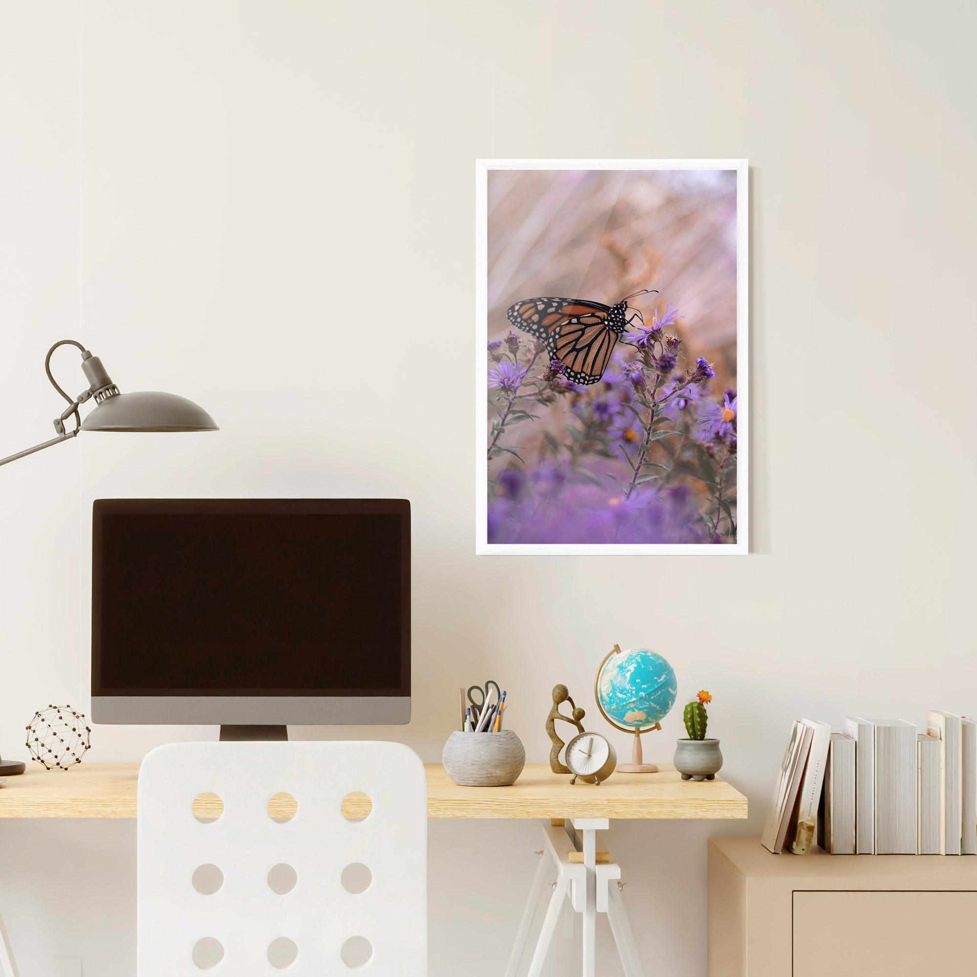Poster Înrămat Wild Plant Butterfly mockup 6