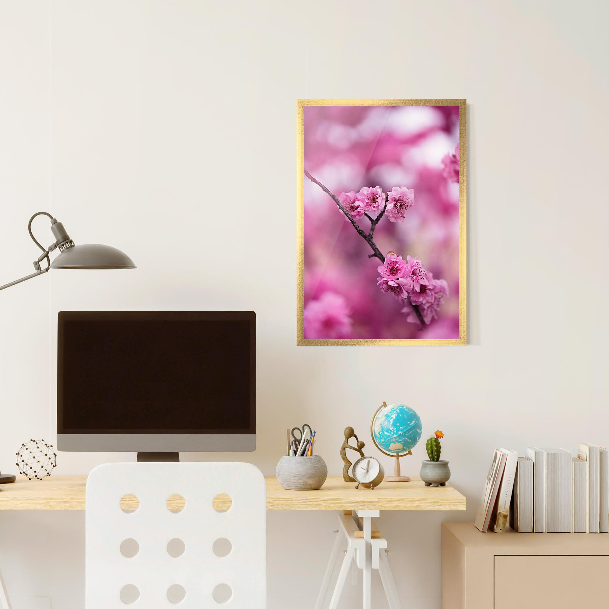 Poster Înrămat Pink Flower Tree mockup 6