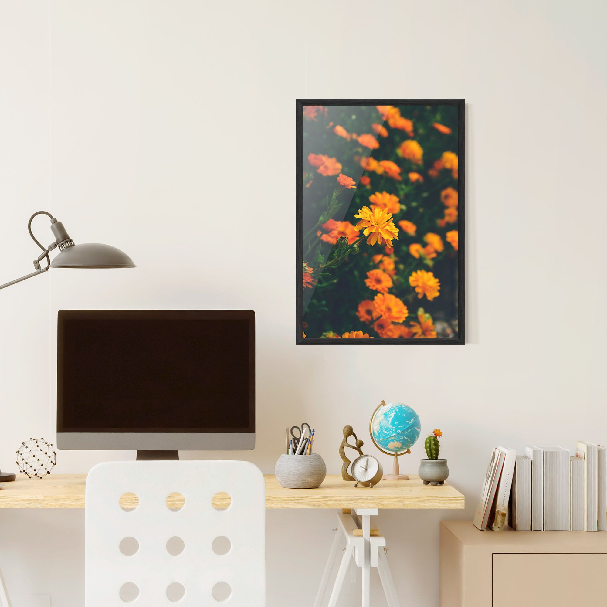 Garden Orange Flowers mockup 6