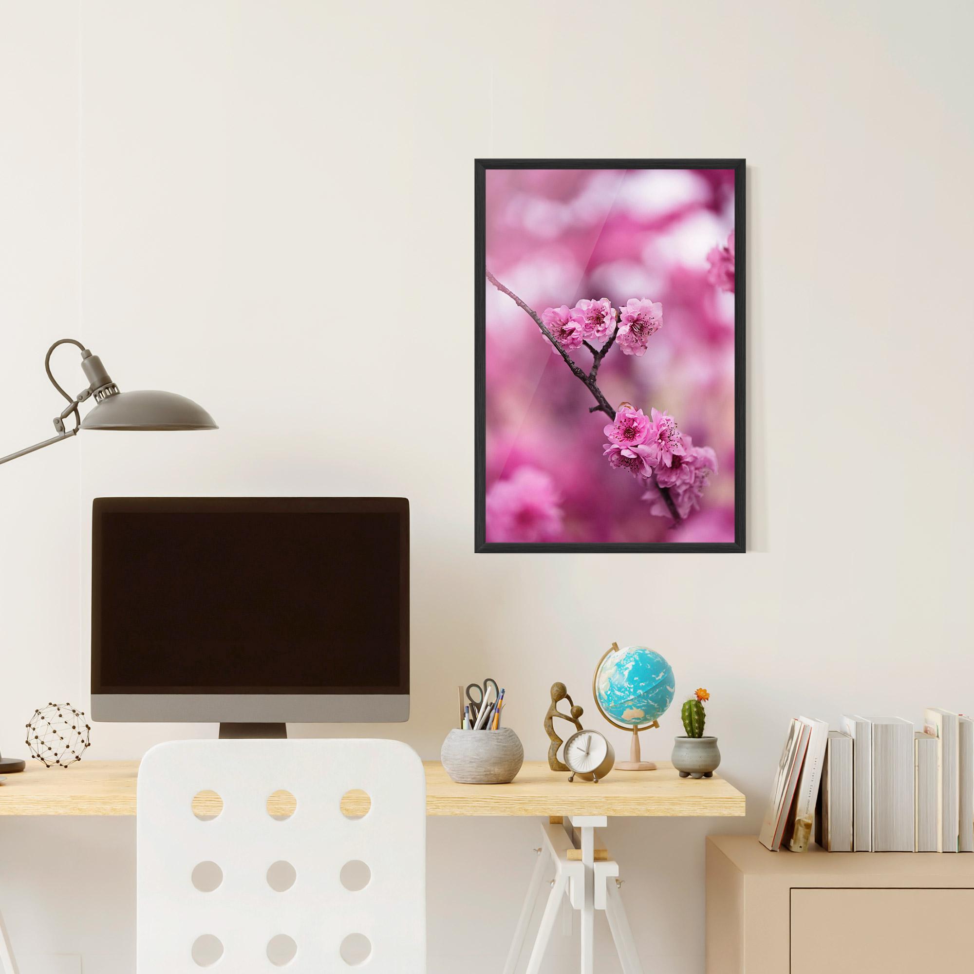 Poster Înrămat Pink Flower Tree mockup 6