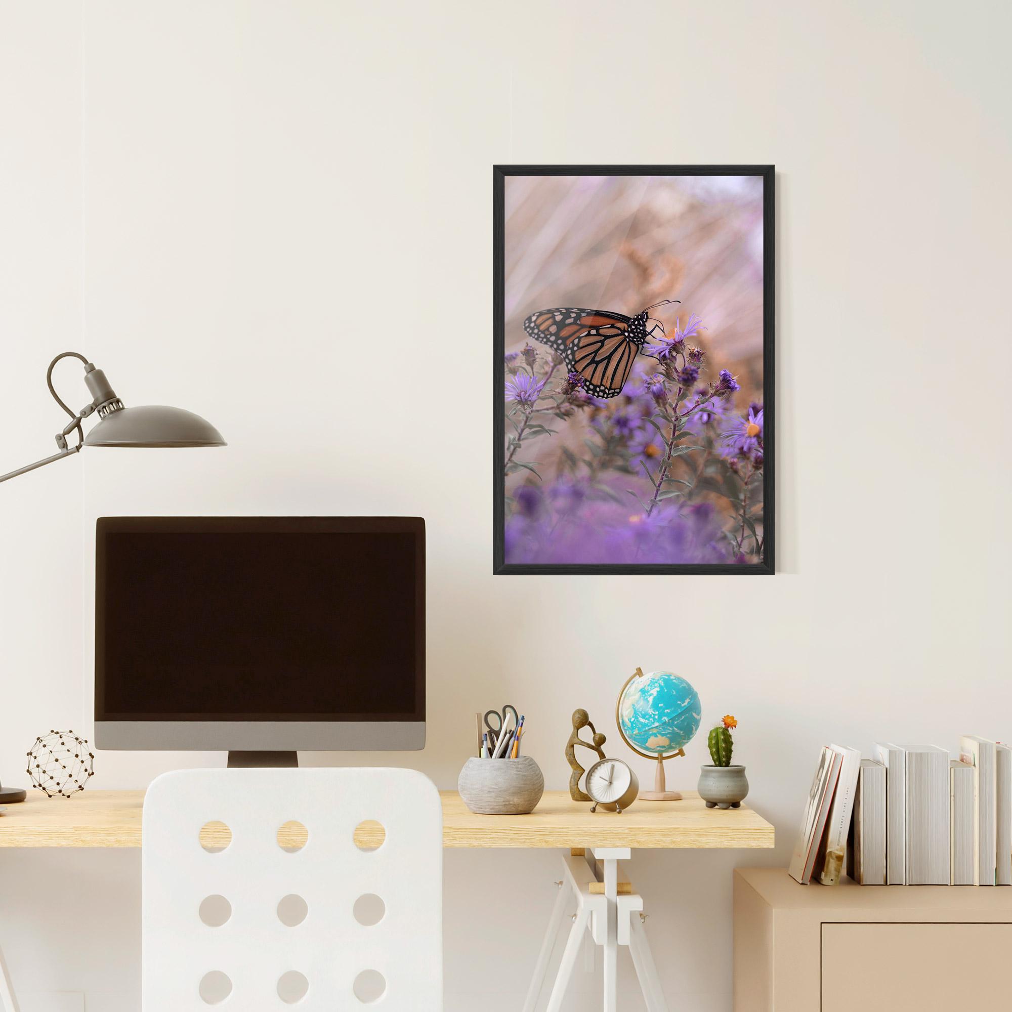 Poster Înrămat Wild Plant Butterfly mockup 6