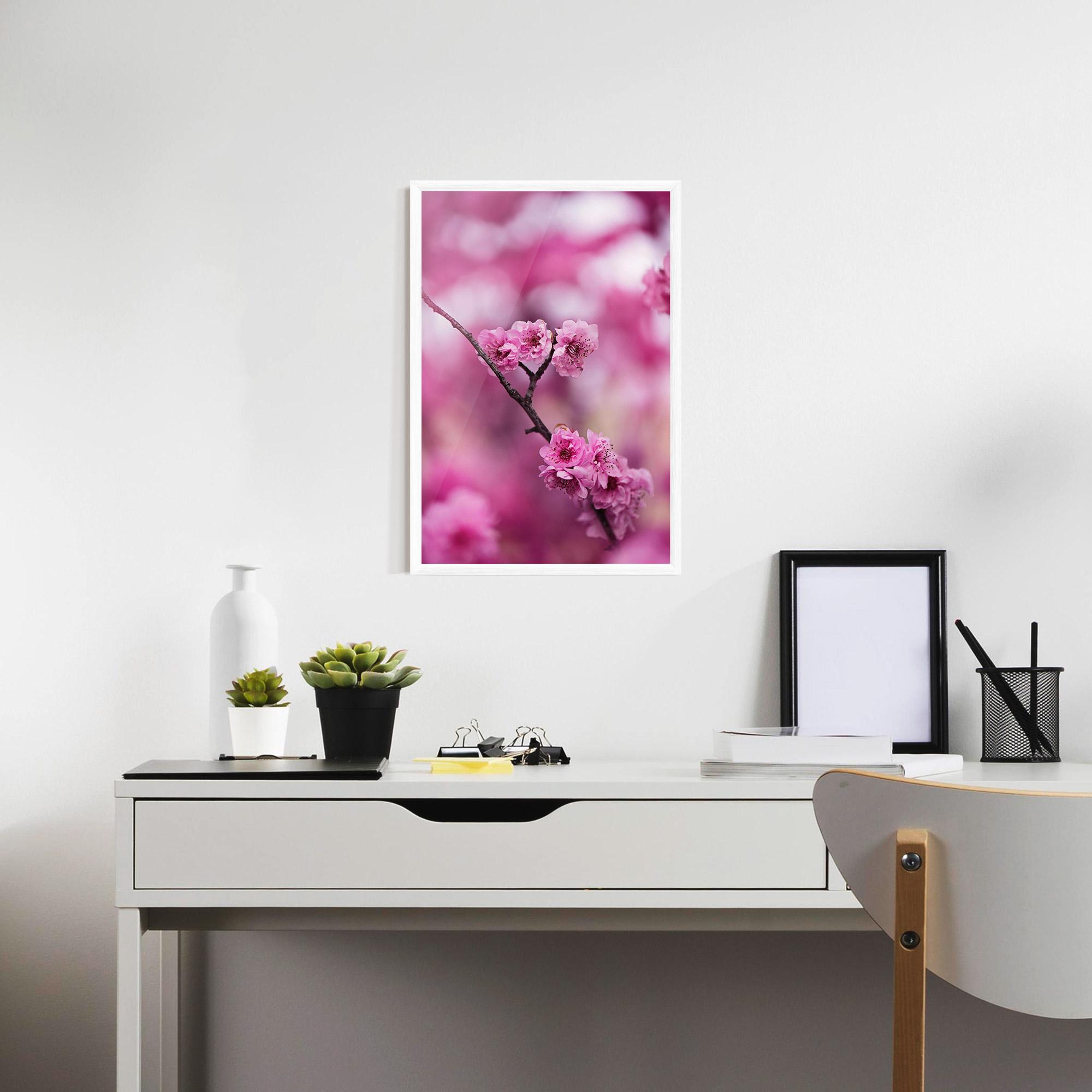 Poster Înrămat Pink Flower Tree mockup 7