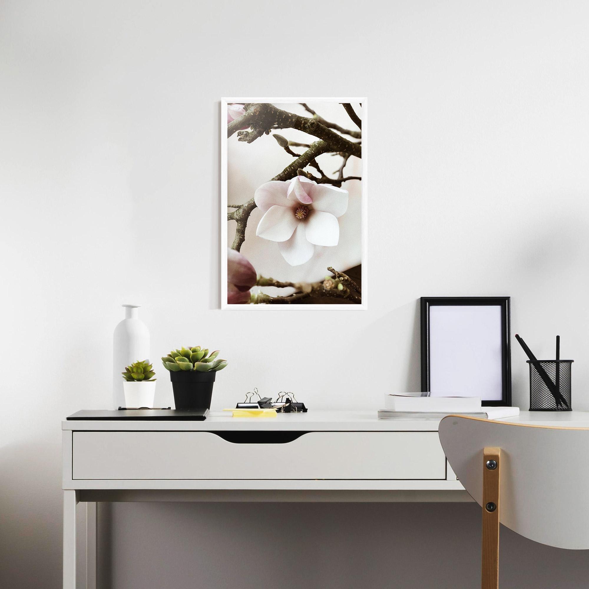 Poster Înrămat White Flower Tree mockup 7