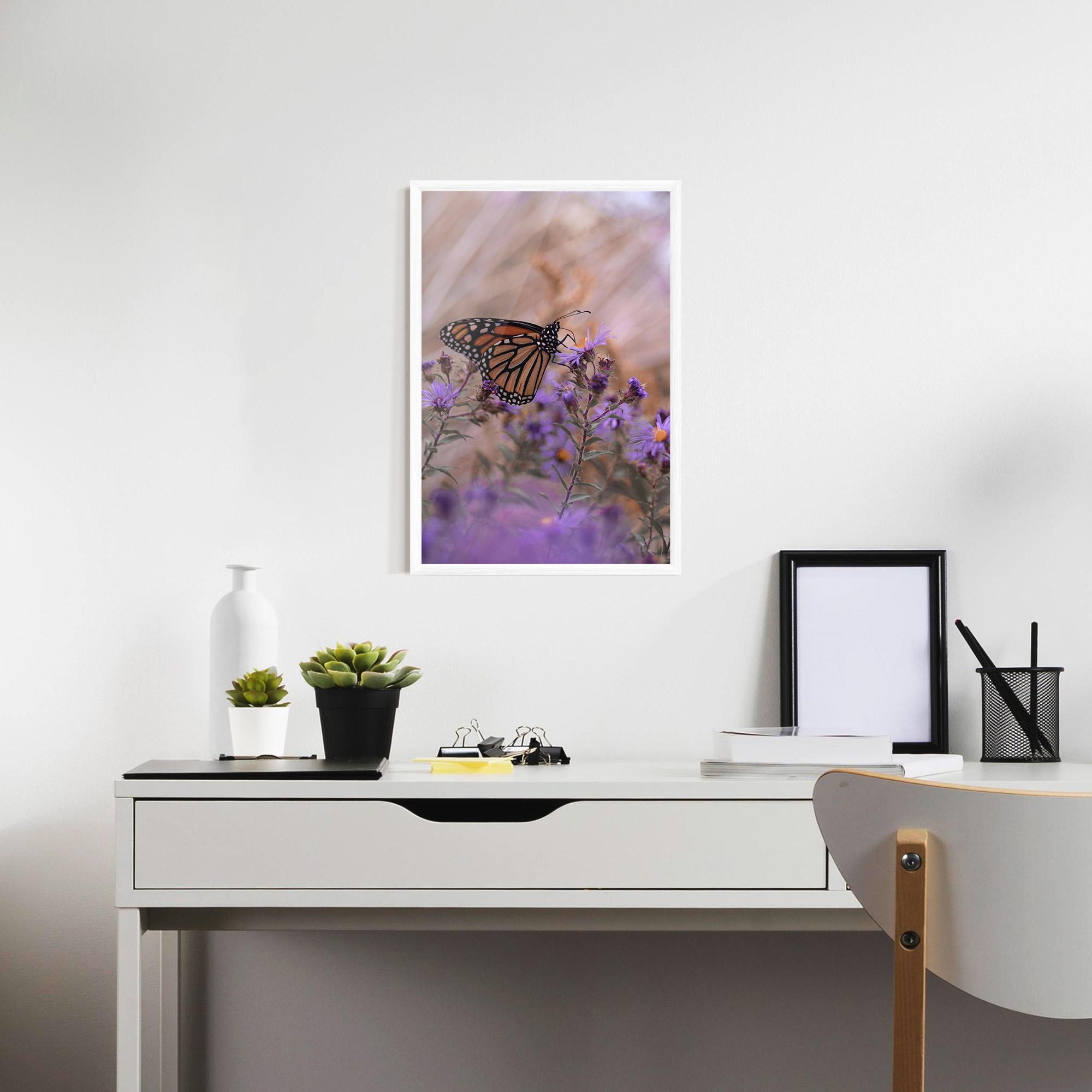 Poster Înrămat Wild Plant Butterfly mockup 7
