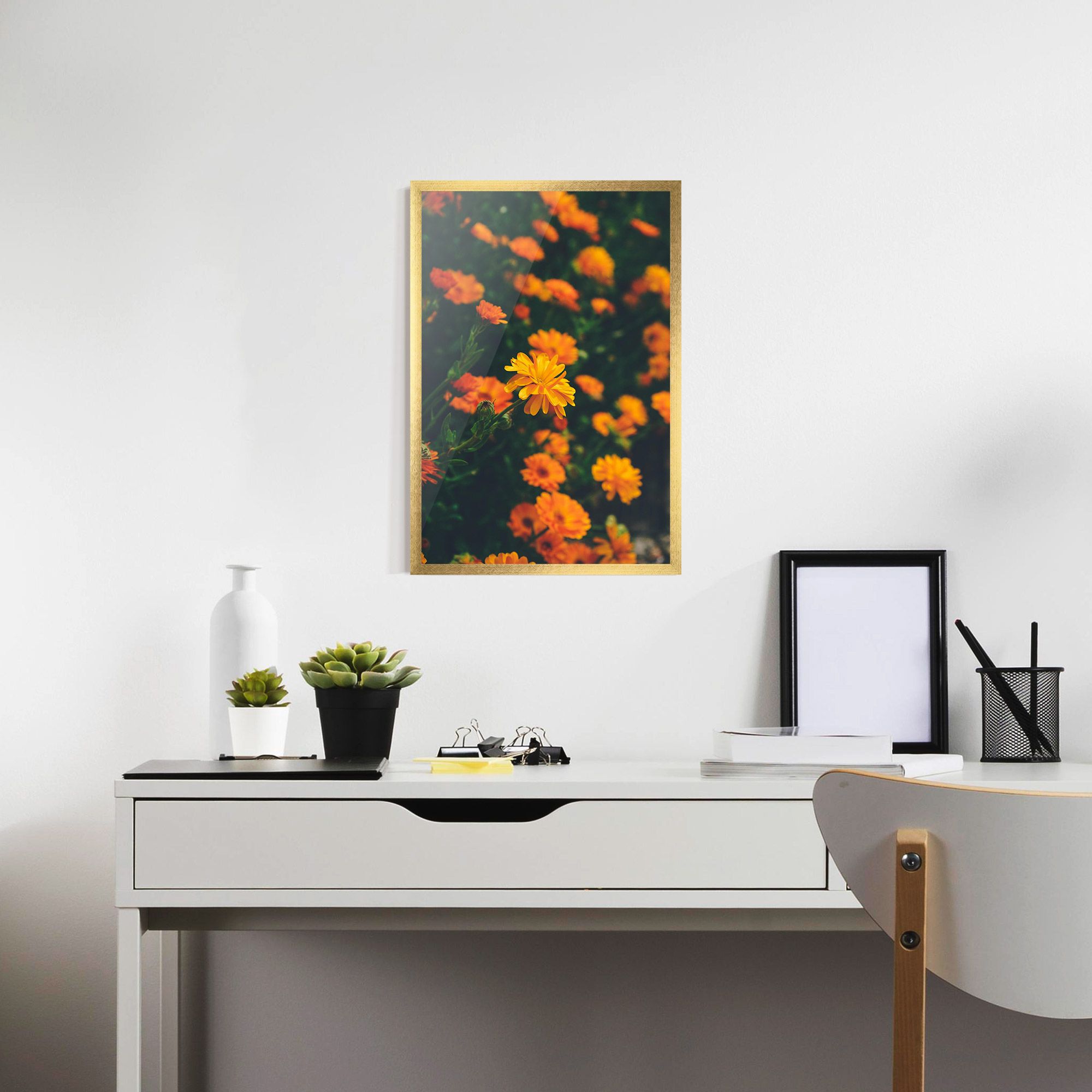Garden Orange Flowers mockup 7