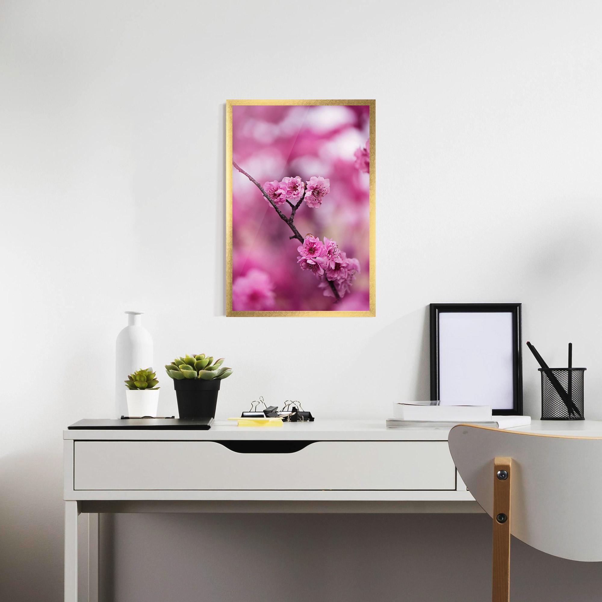 Poster Înrămat Pink Flower Tree mockup 7