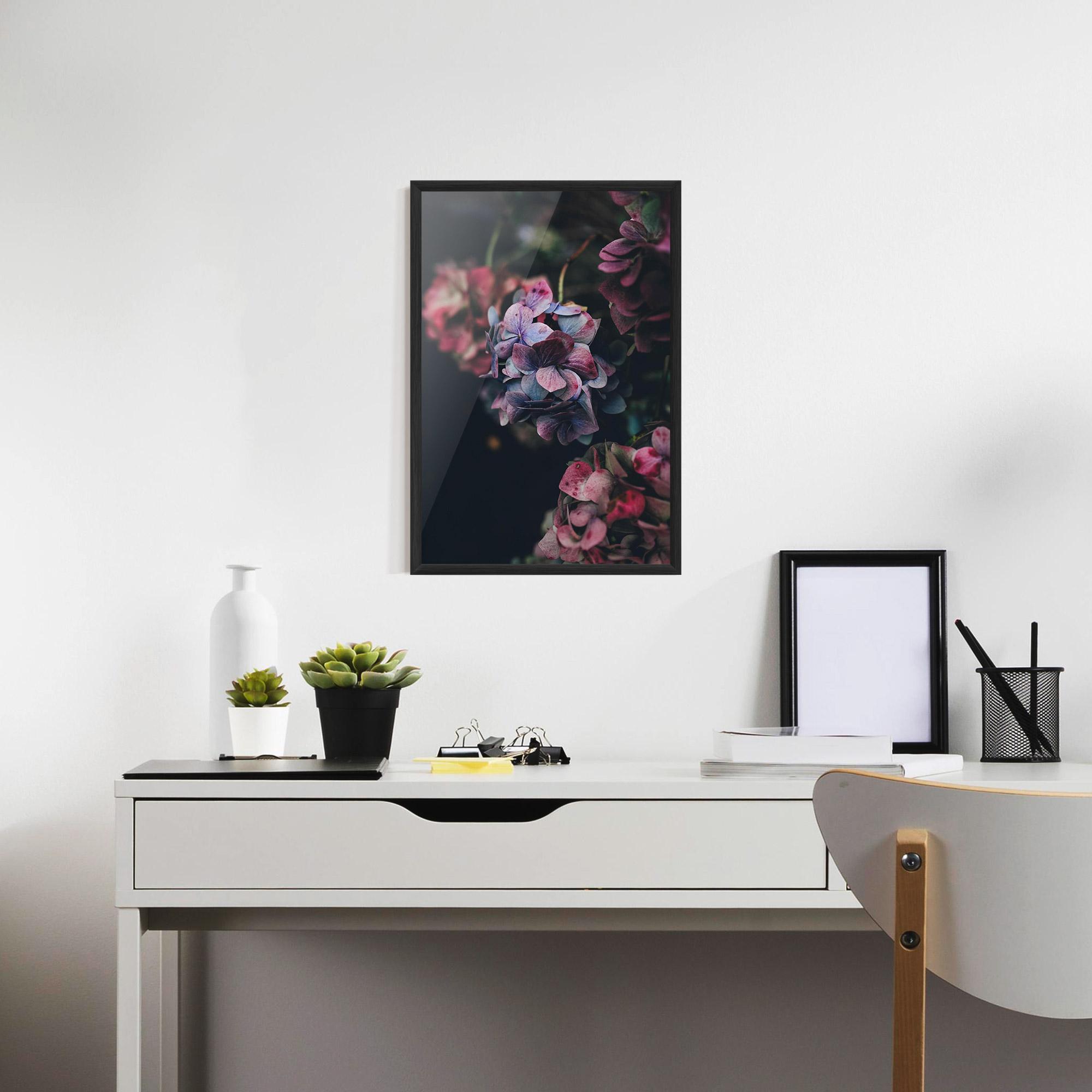 Poster Înrămat Red Pink Flower mockup 7