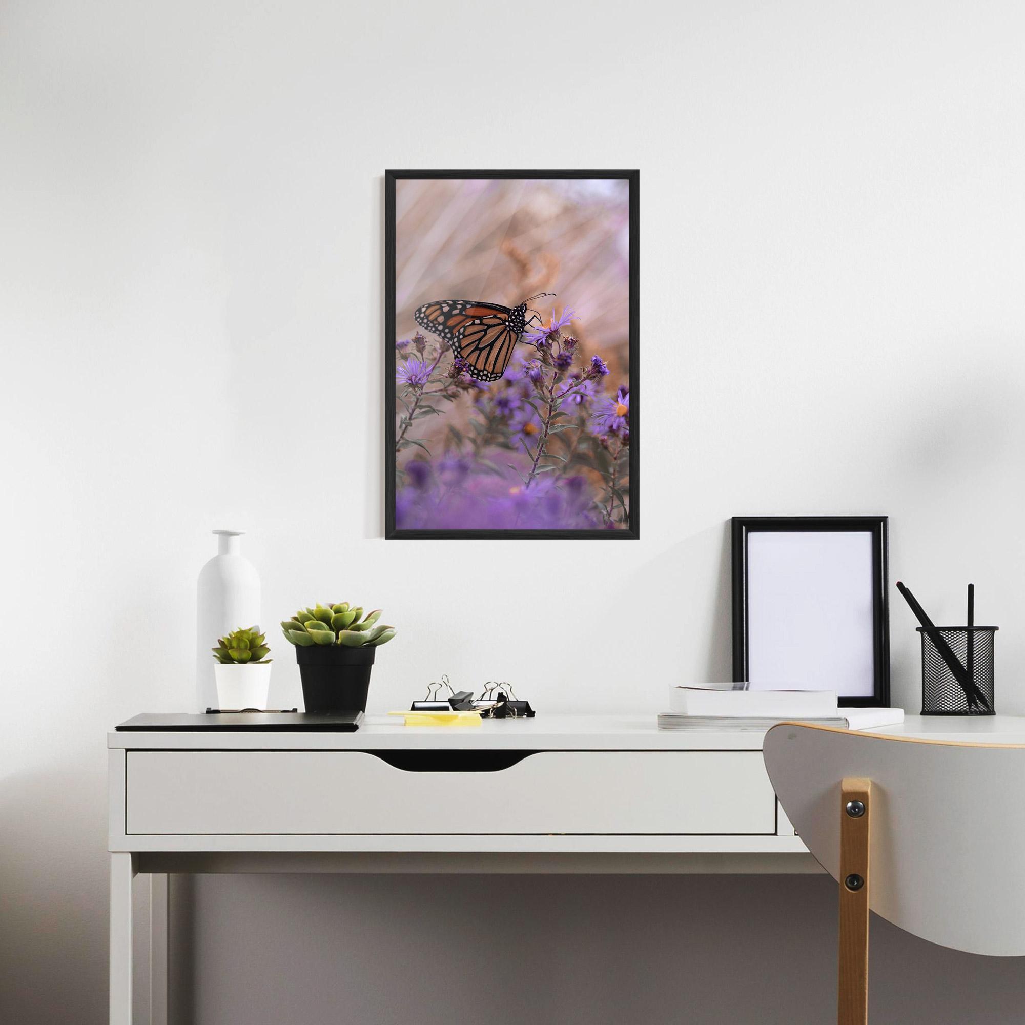Poster Înrămat Wild Plant Butterfly mockup 7