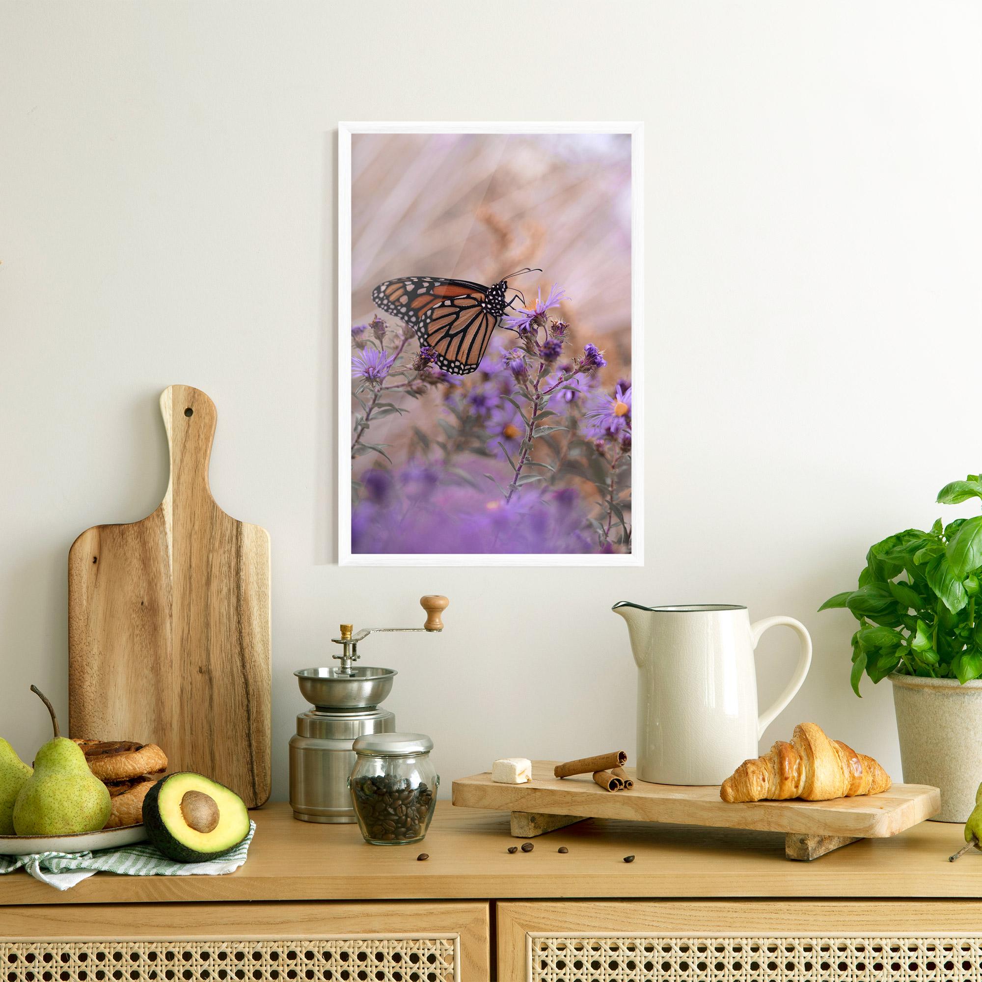 Poster Înrămat Wild Plant Butterfly mockup 8
