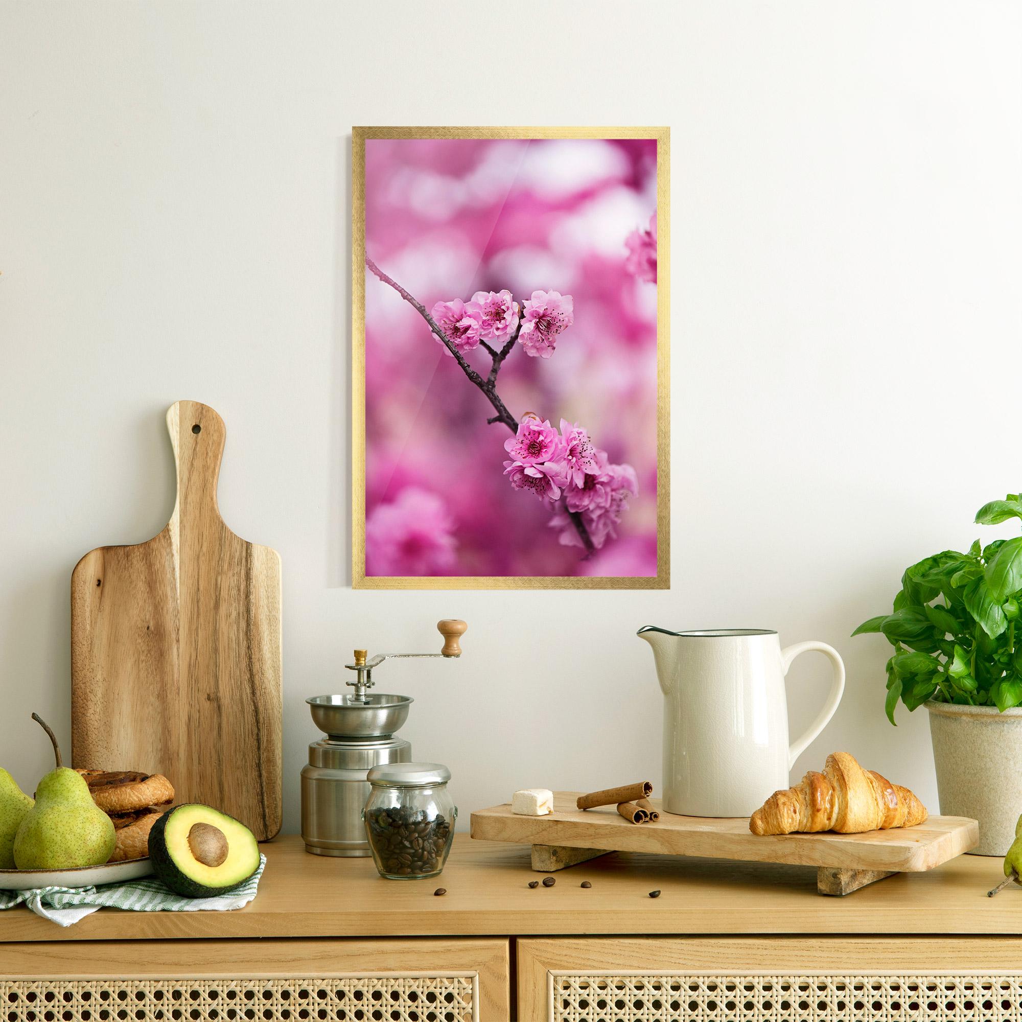 Poster Înrămat Pink Flower Tree mockup 8