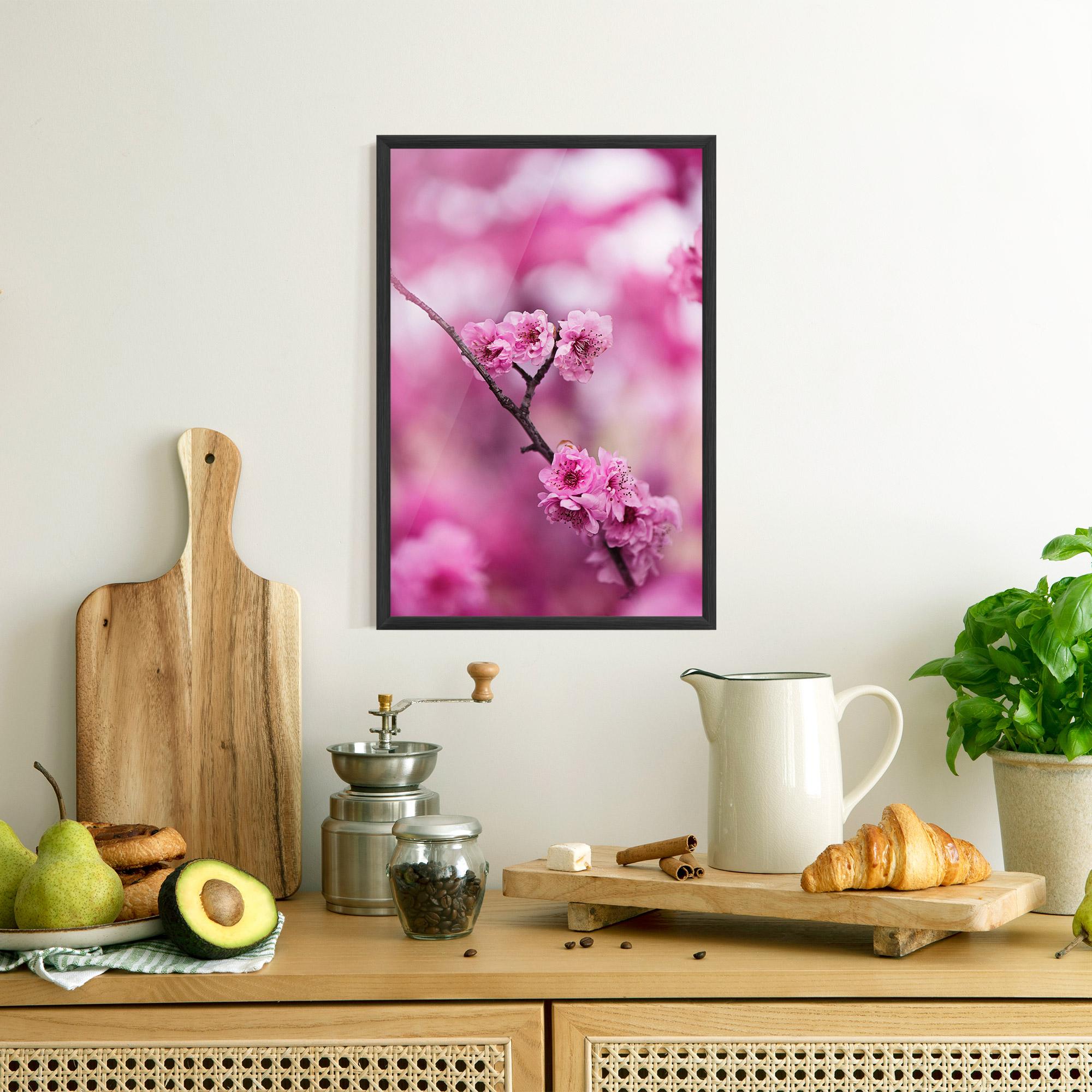Poster Înrămat Pink Flower Tree mockup 8