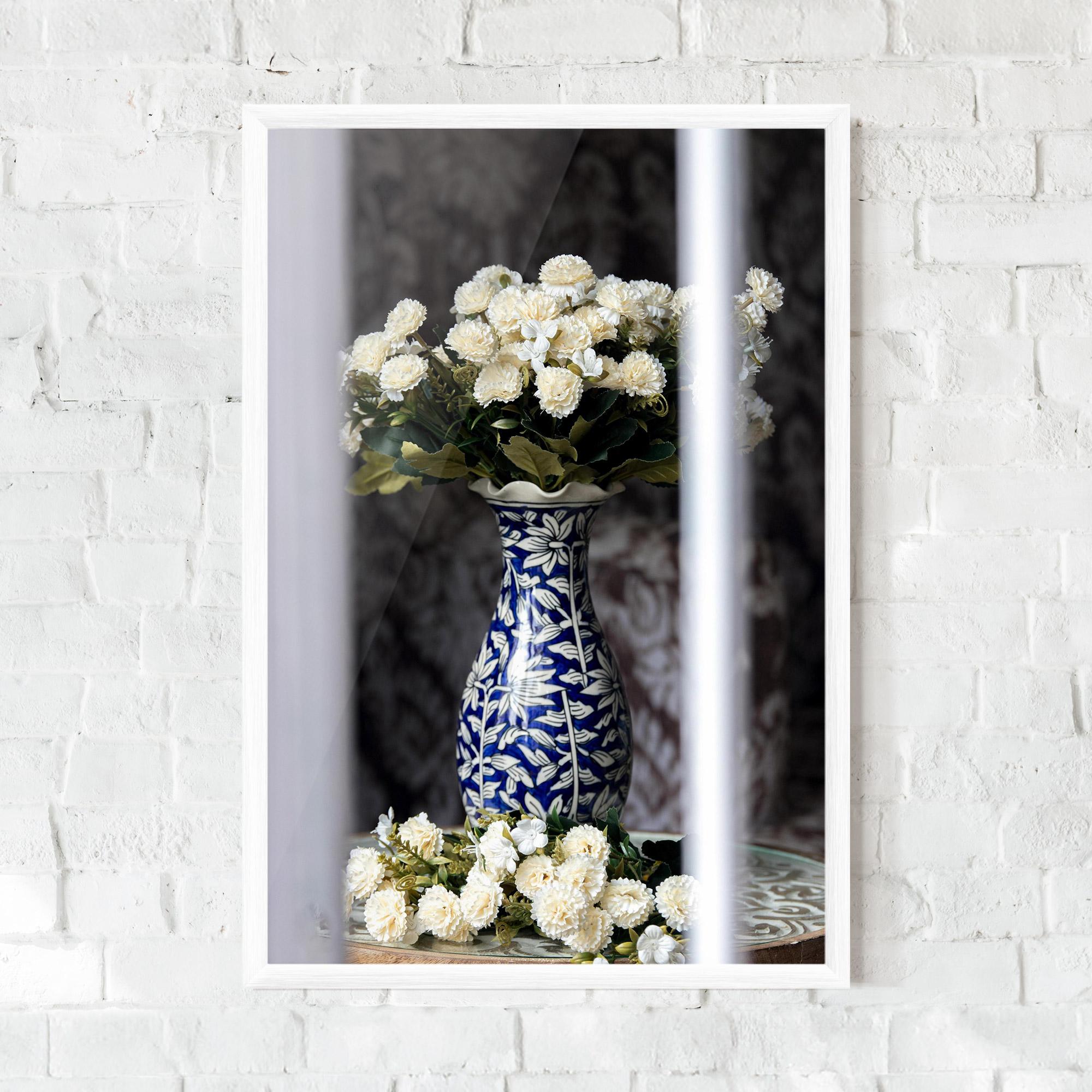 Poster Înrămat Blue Patern Vase mockup 0