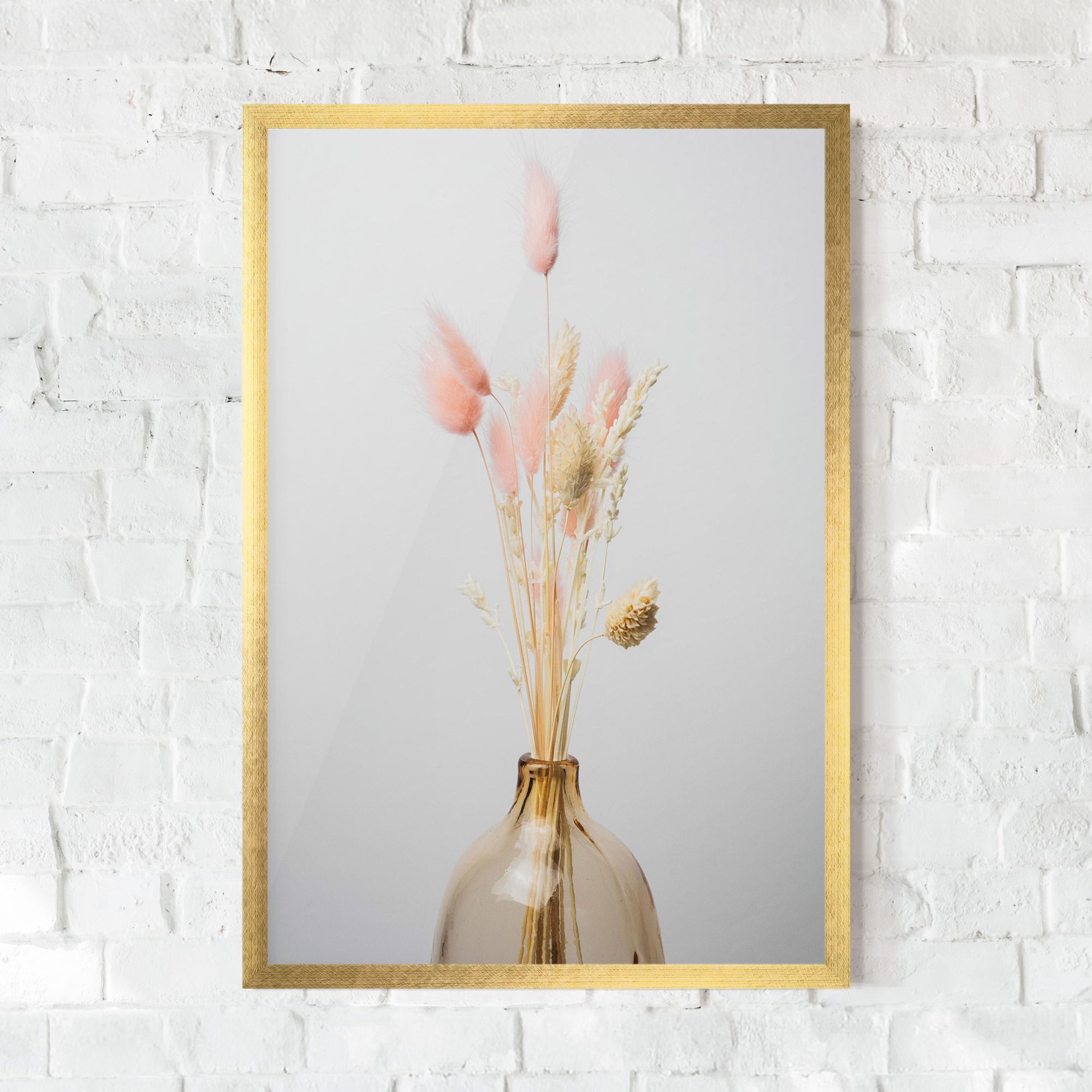 Pink Cream Flower Vase mockup 0