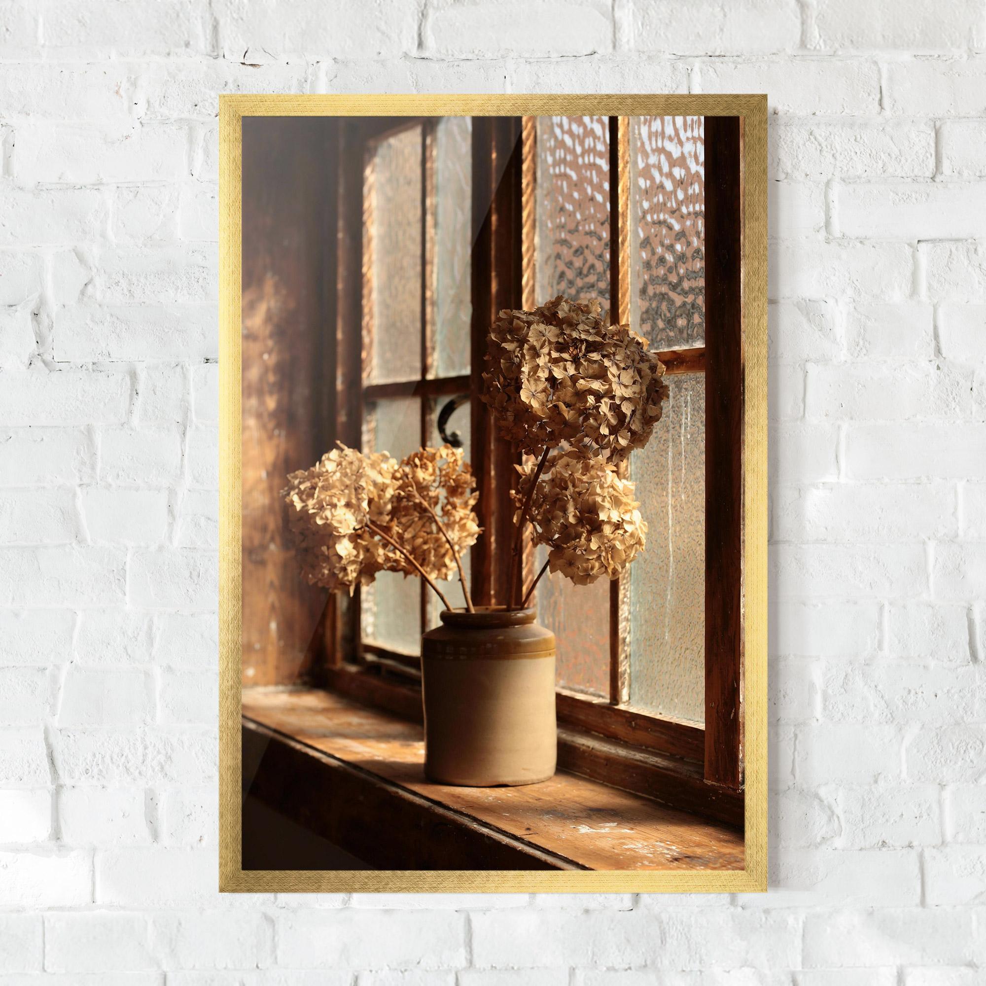 Poster Înrămat Vintage Vase Flowers mockup 0