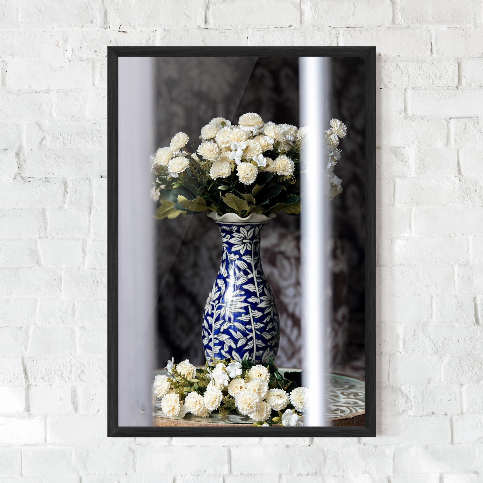 Poster Înrămat Blue Patern Vase mockup 0