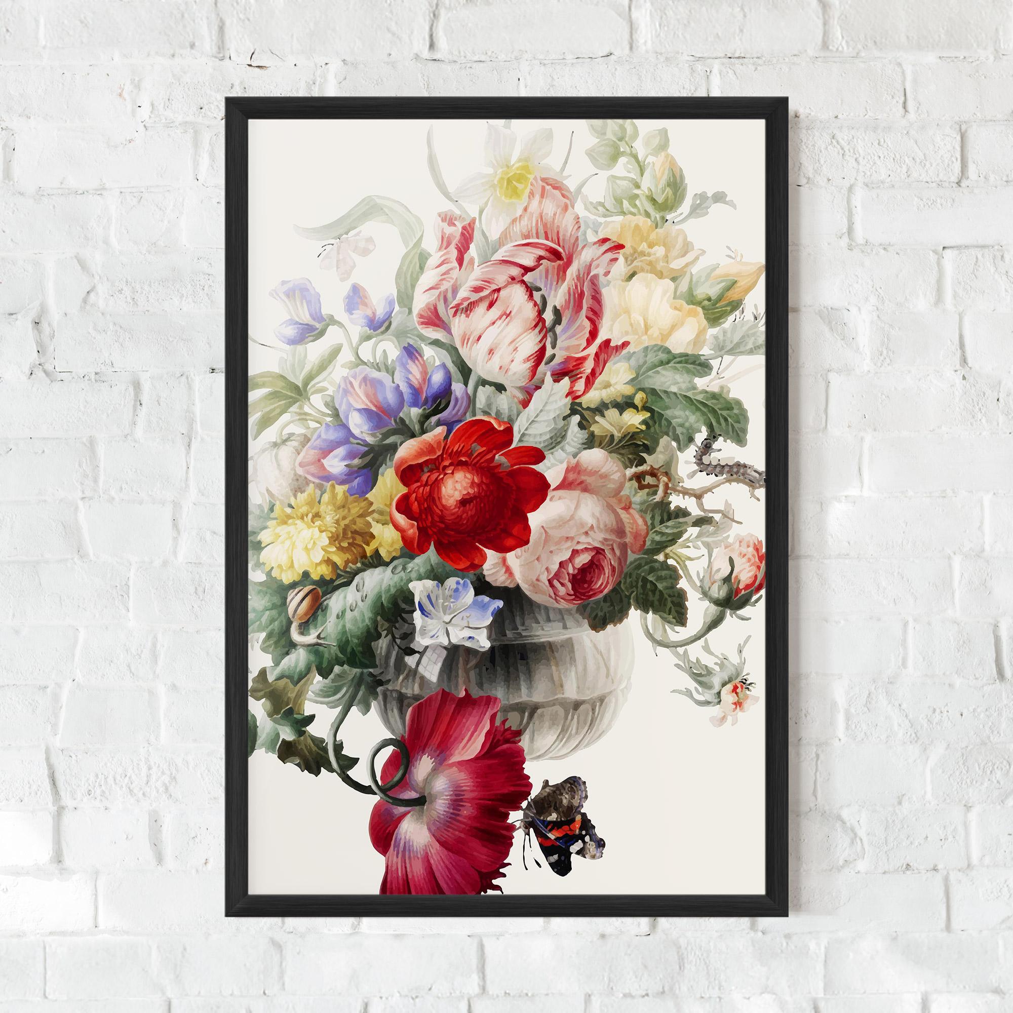 Poster Înrămat Butterfly Vase mockup 0