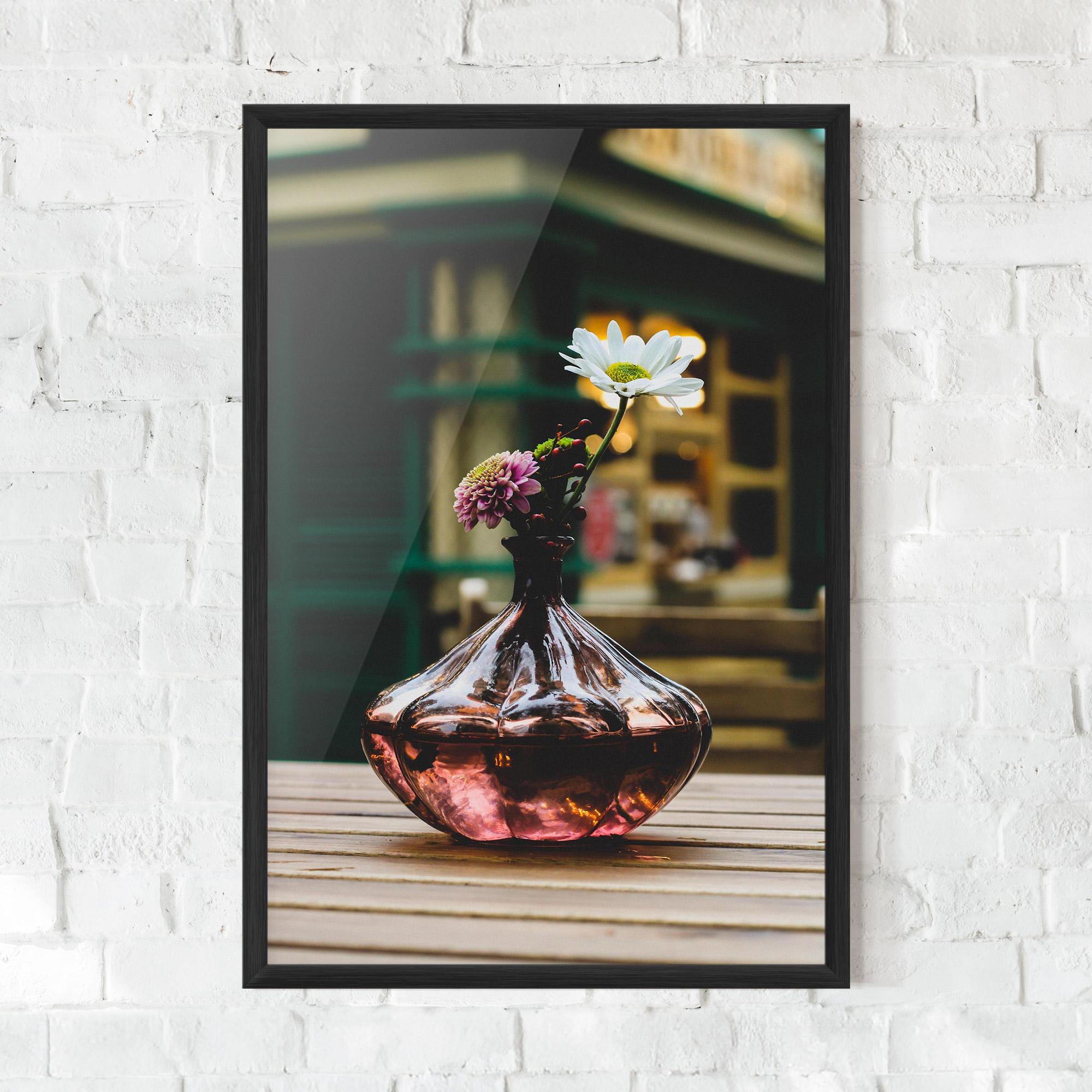 Poster Înrămat Pink Vase Flower mockup 0