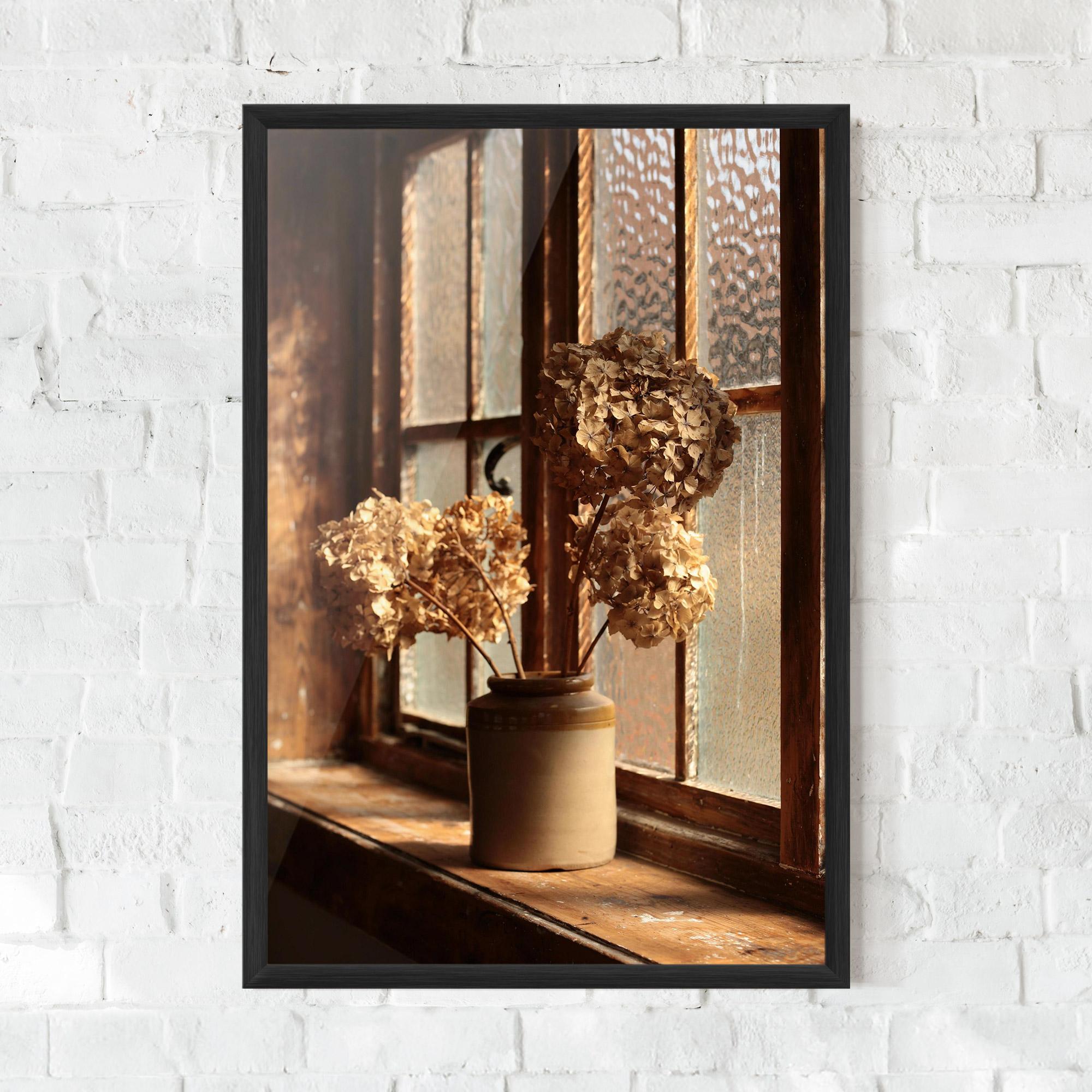 Poster Înrămat Vintage Vase Flowers mockup 0