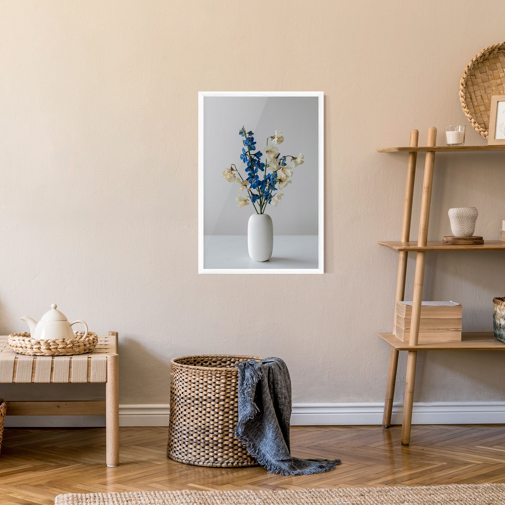 Blue White Vase mockup 9