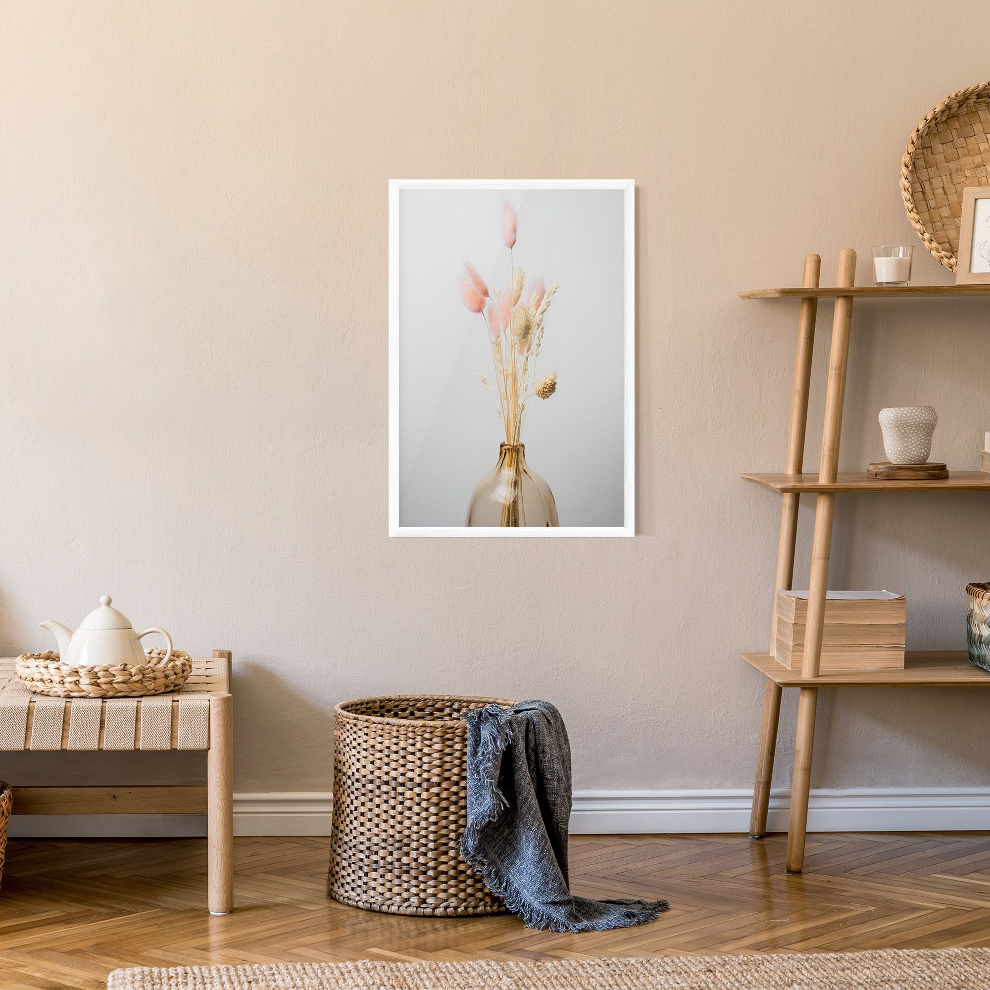 Pink Cream Flower Vase mockup 9