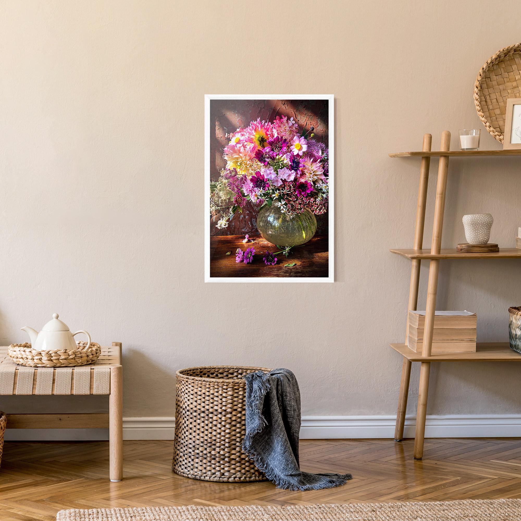 Poster Înrămat Purple Flowers Vasw mockup 9