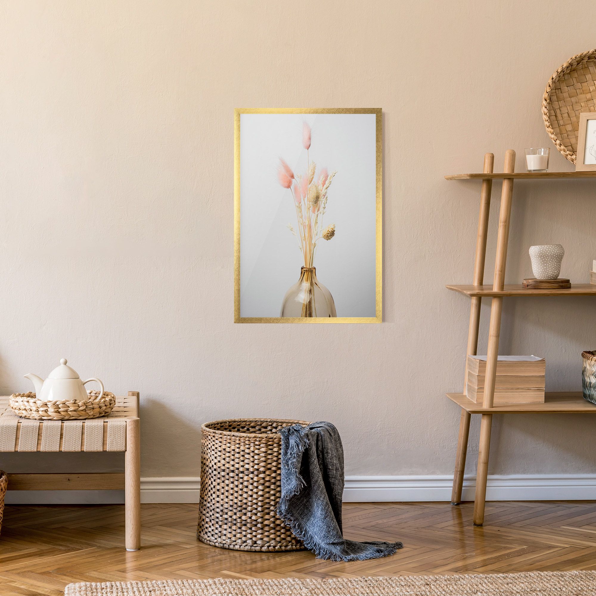 Pink Cream Flower Vase mockup 9