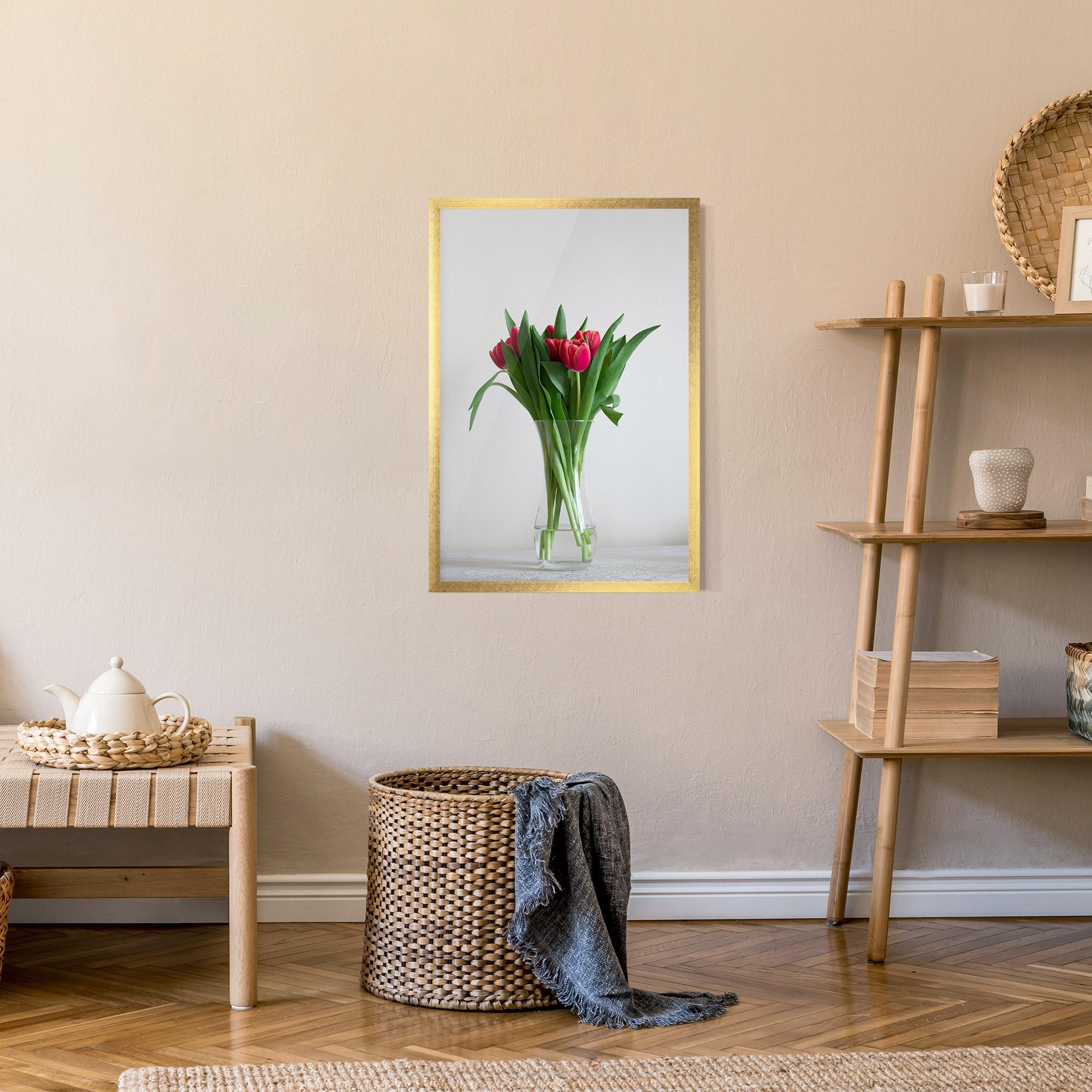 Poster Înrămat Pretty Tulips Vase mockup 9