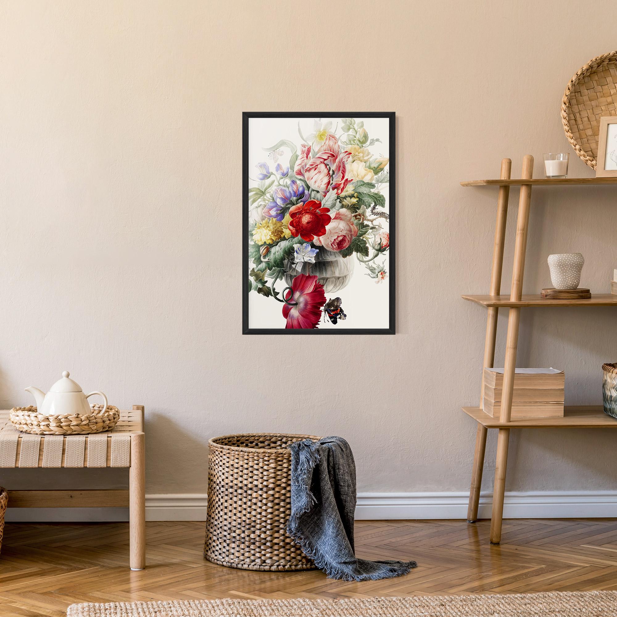 Poster Înrămat Butterfly Vase mockup 9